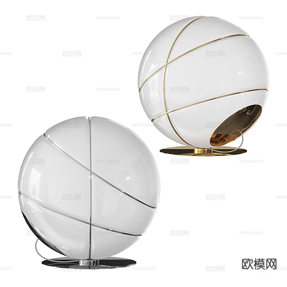 意式灯具 照明灯 台灯3d模型