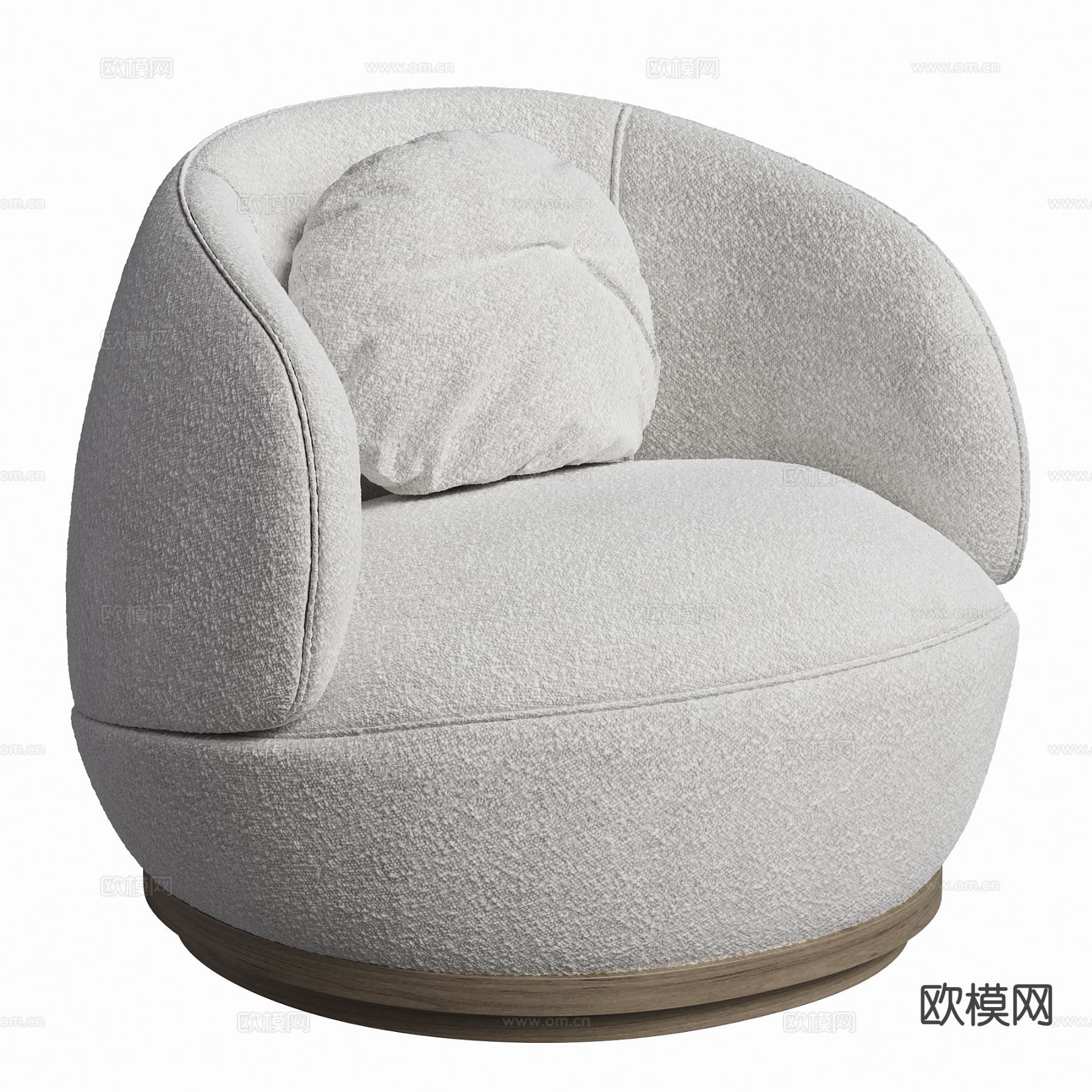 单人沙发 休闲沙发3d模型下载（渲染图2）