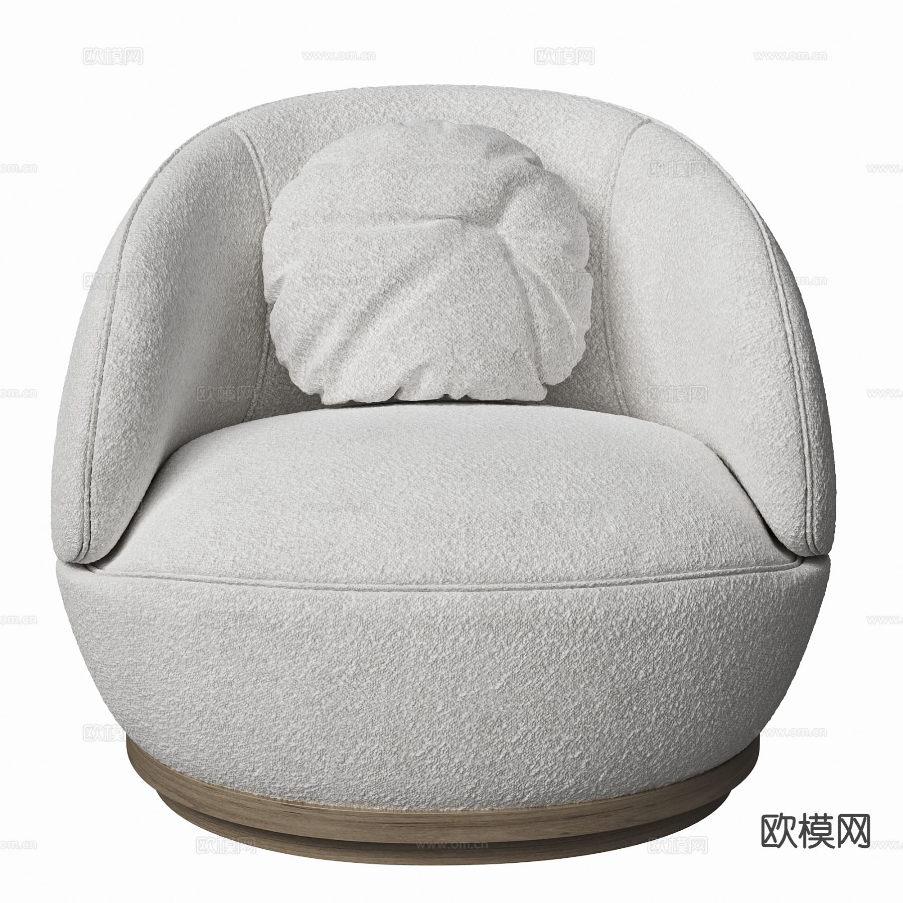 单人沙发 休闲沙发3d模型下载（渲染图1）