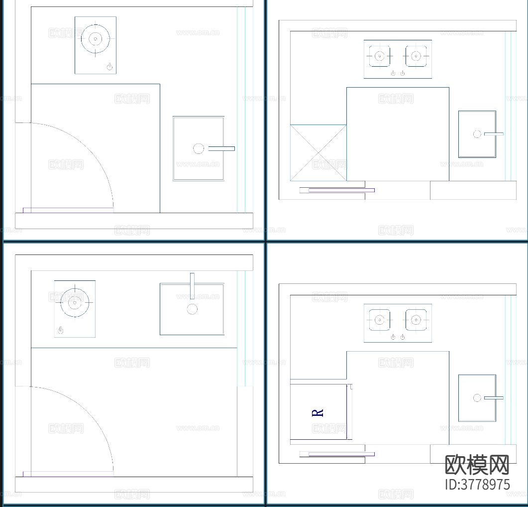 餐厅厨房CAD施工图