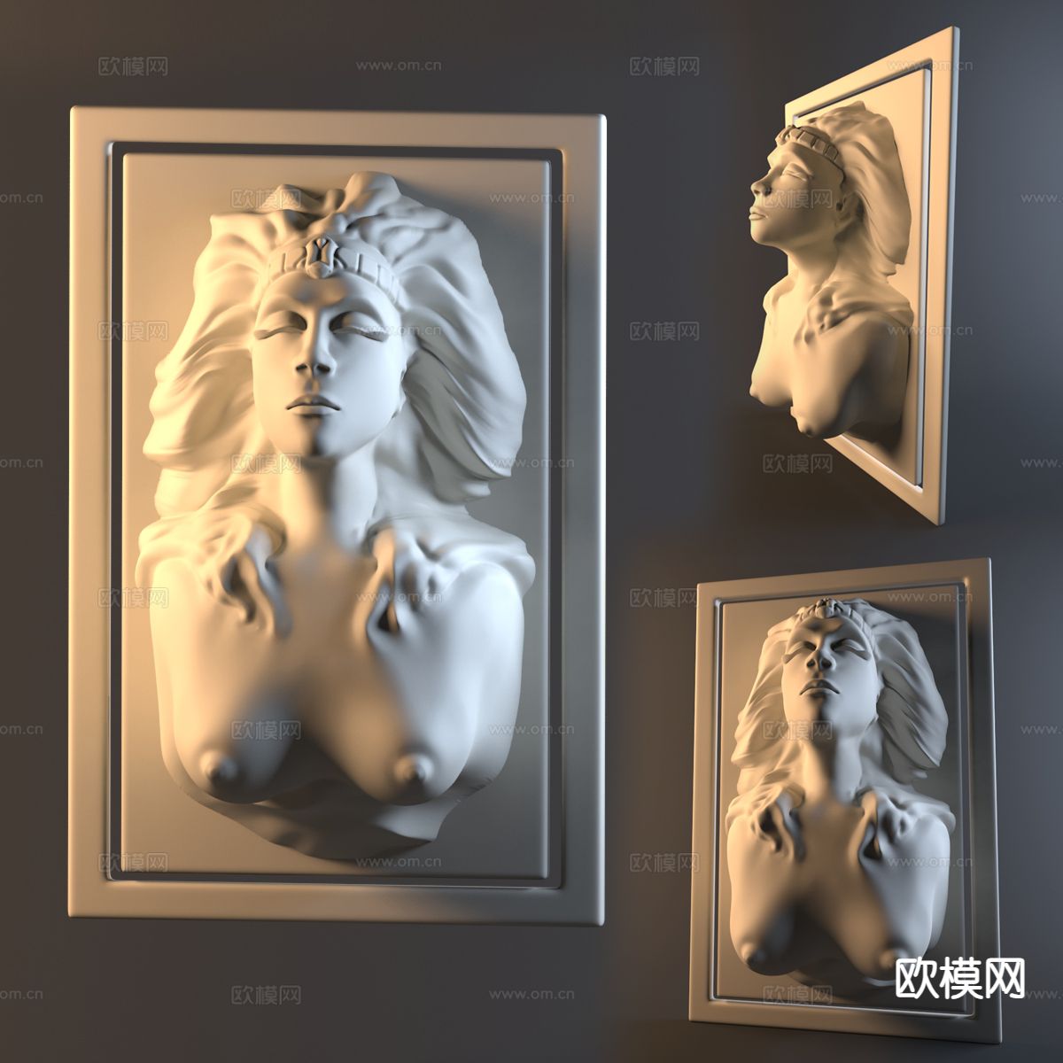 半身像雕塑 人偶摆件3d模型