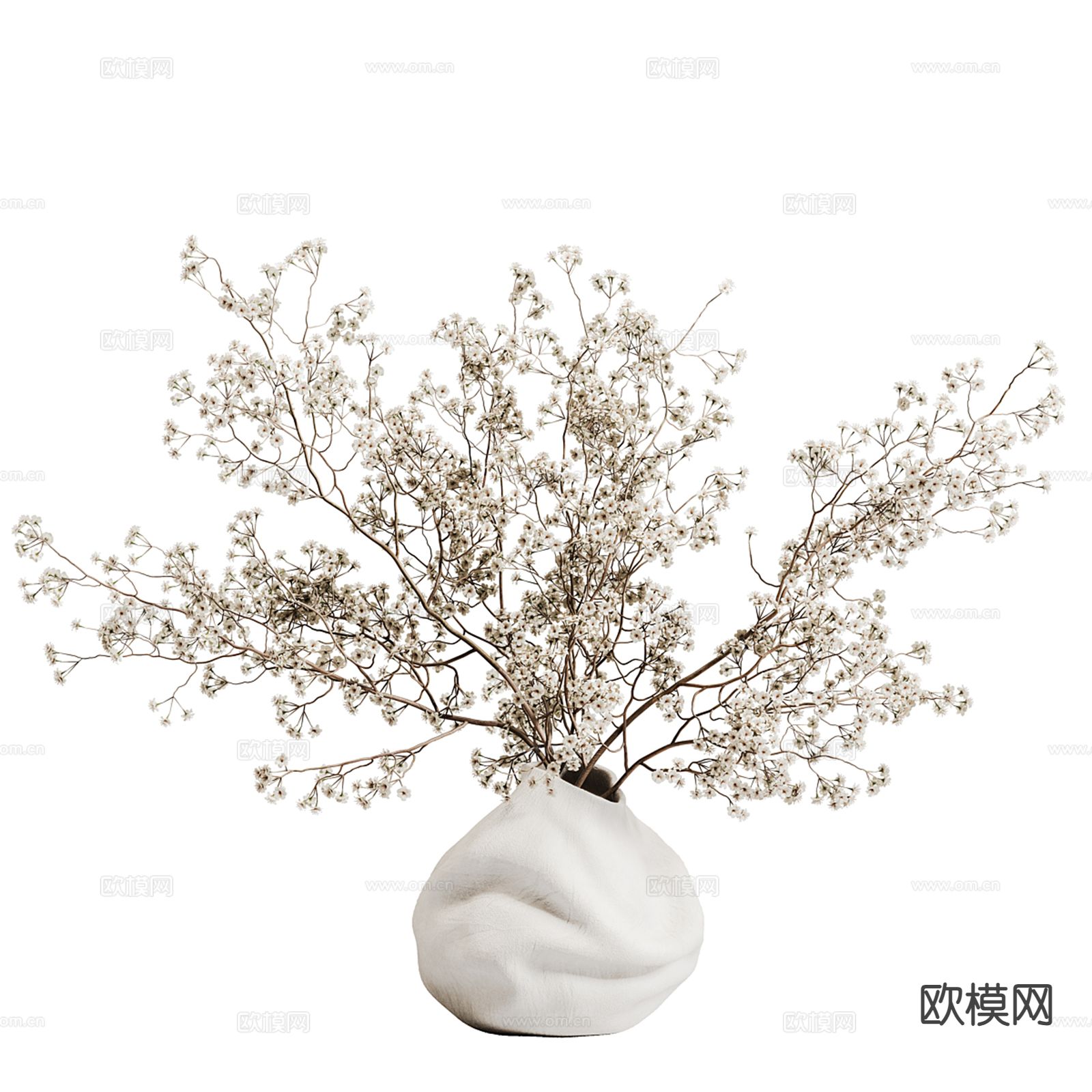 现代花瓶 花艺 插花3d模型