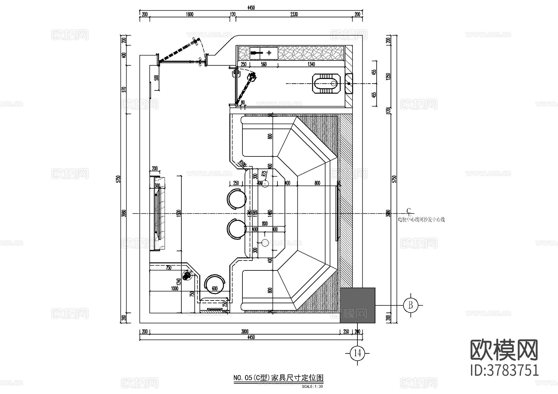 工业风KTV包间CAD施工图