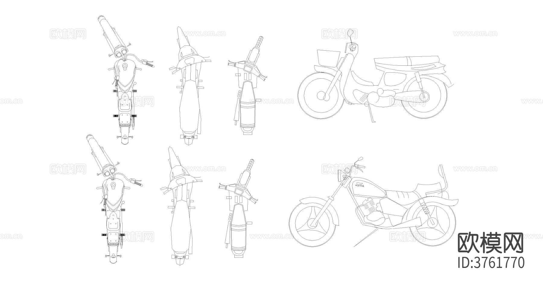 摩托车CAD图块
