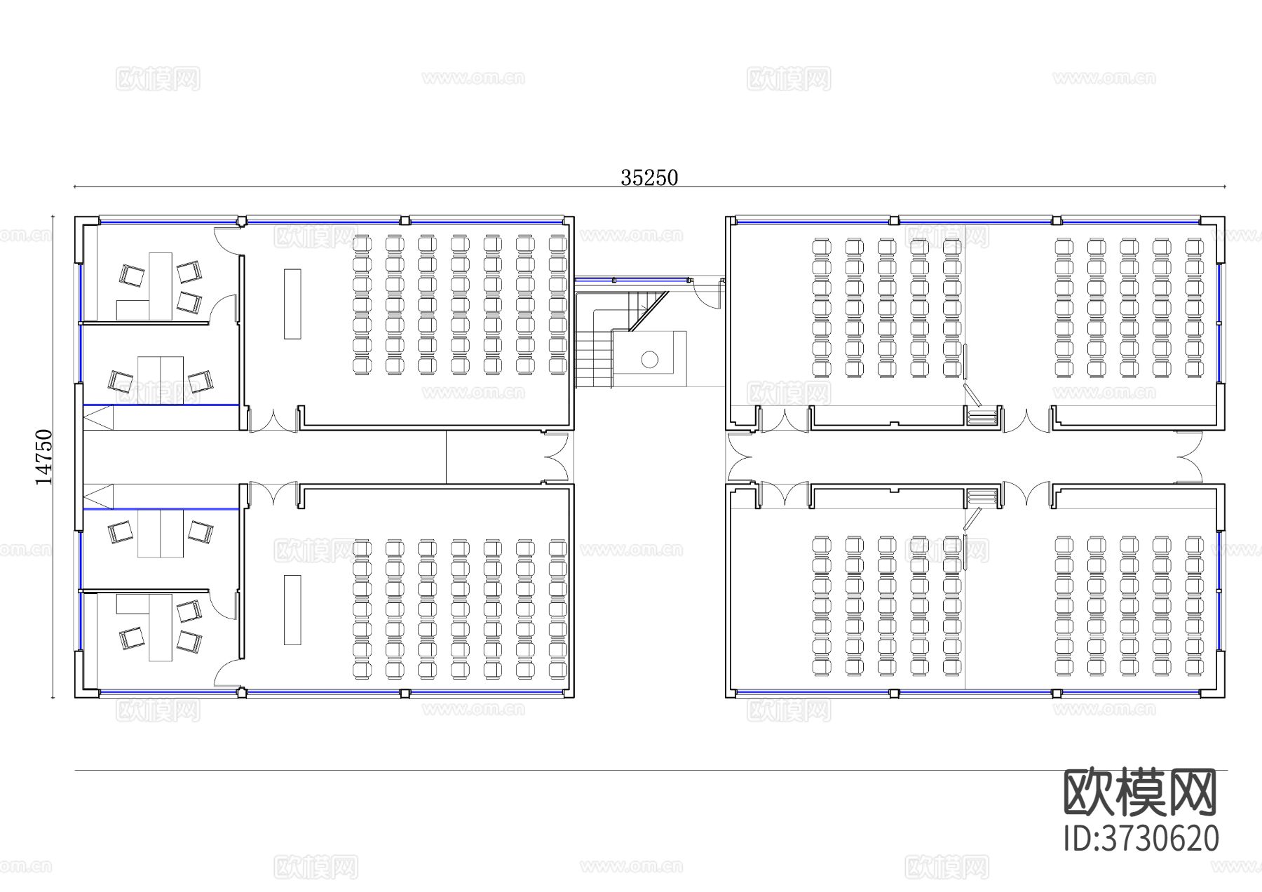教室标本展示区CAD平面图下载