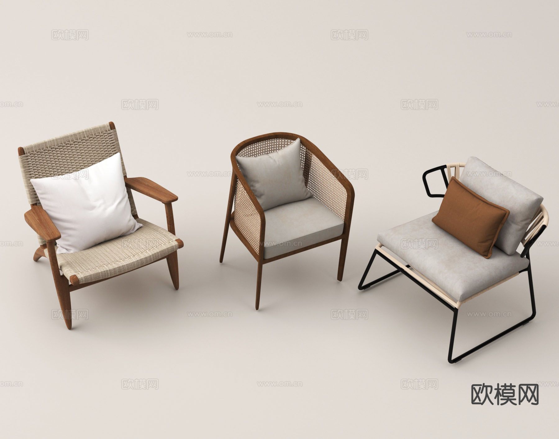 侘寂椅子 休闲椅3d模型下载