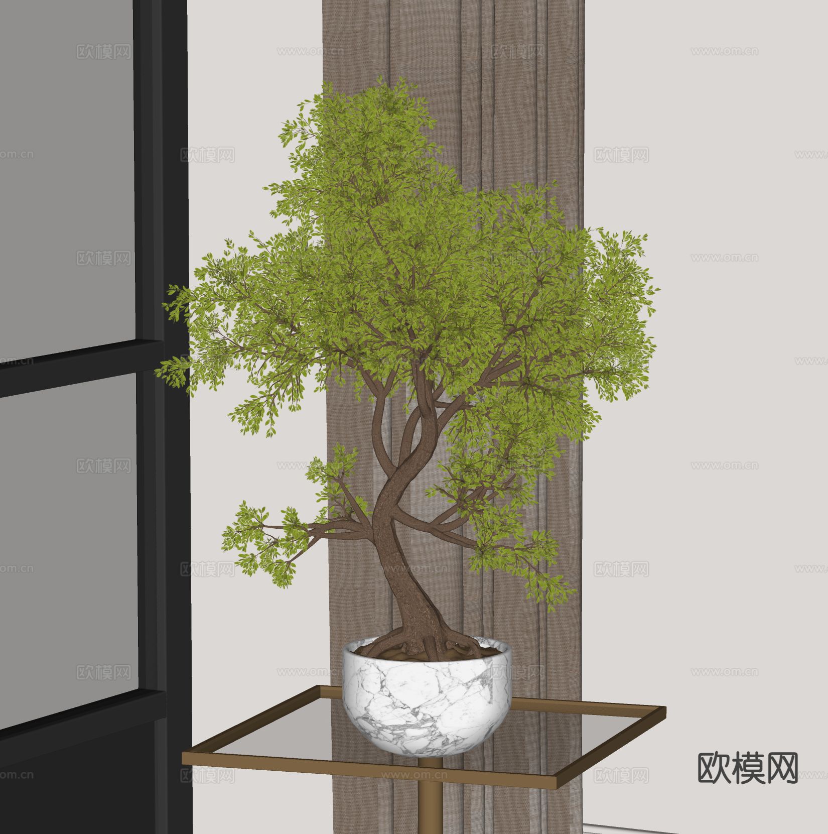 绿植 盆栽su模型下载（渲染图1）