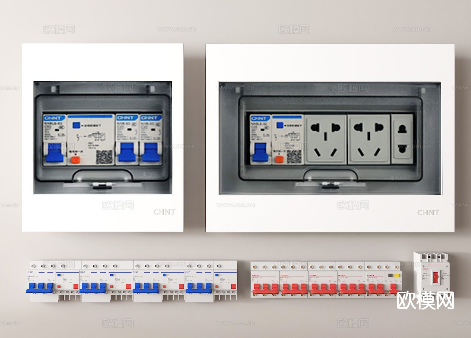 开关 断路器 漏电保护器 隔离开关3d模型