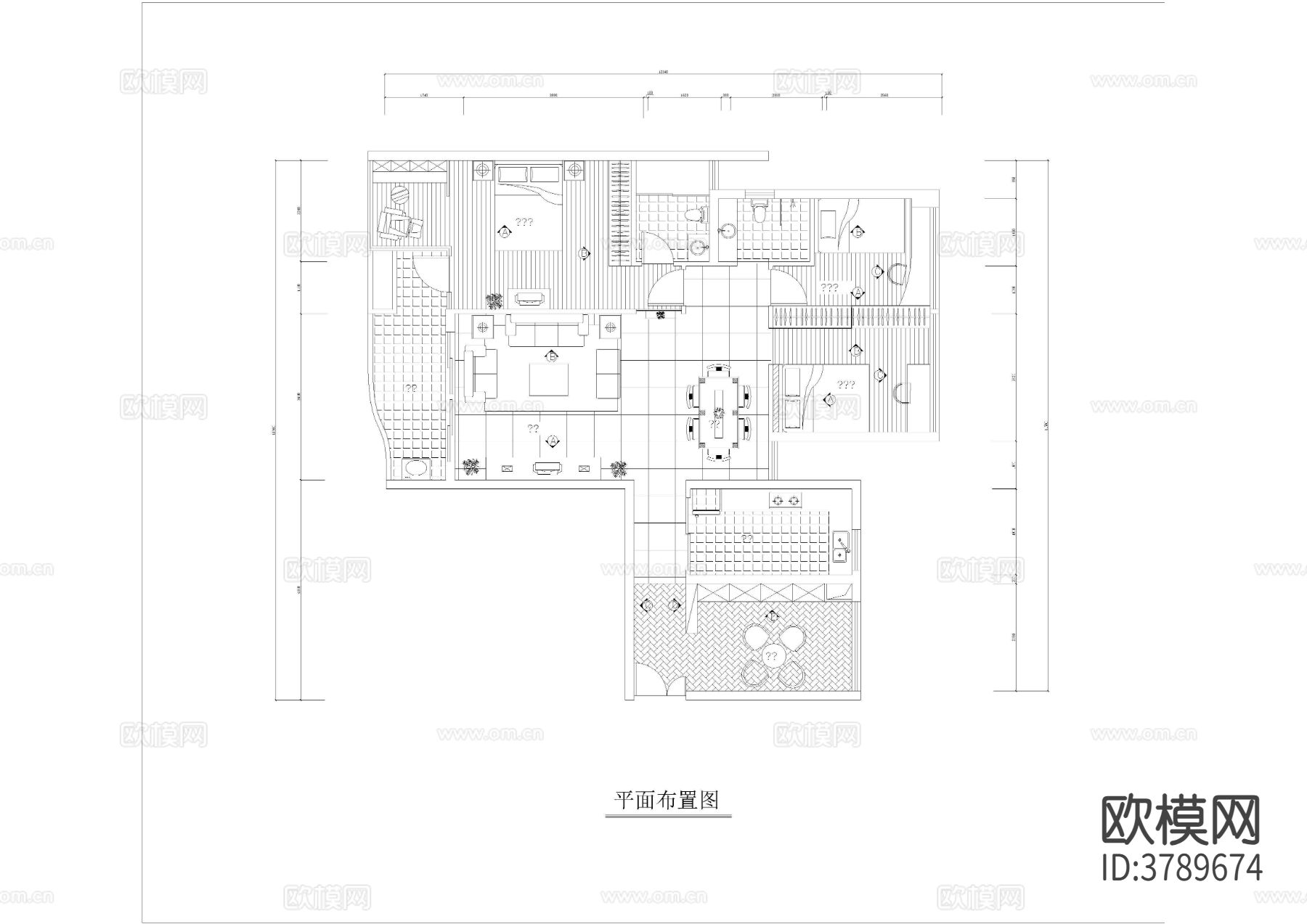 某住宅室内CAD施工图