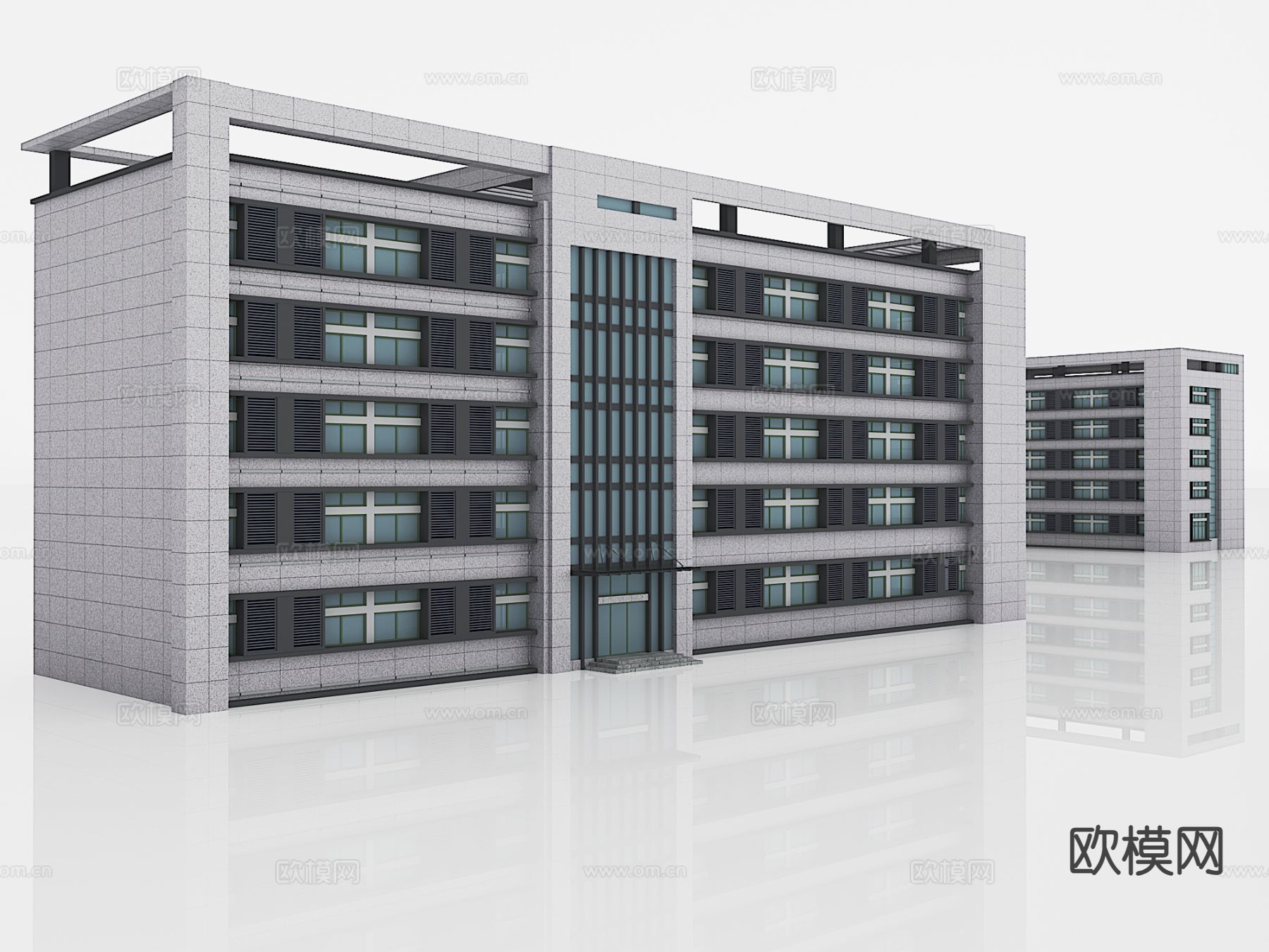 办公楼外观3d模型下载