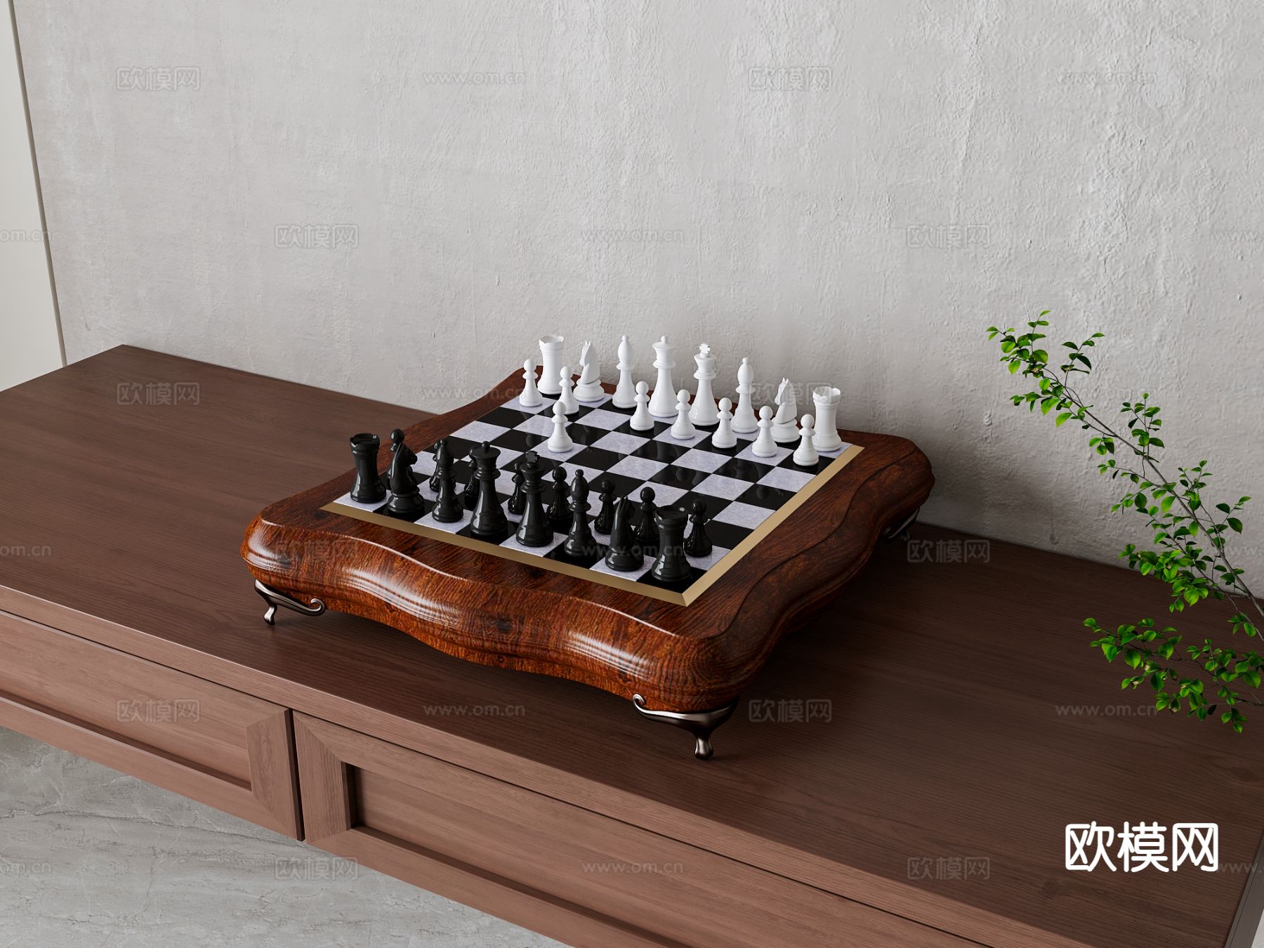 美式国际象棋3d模型