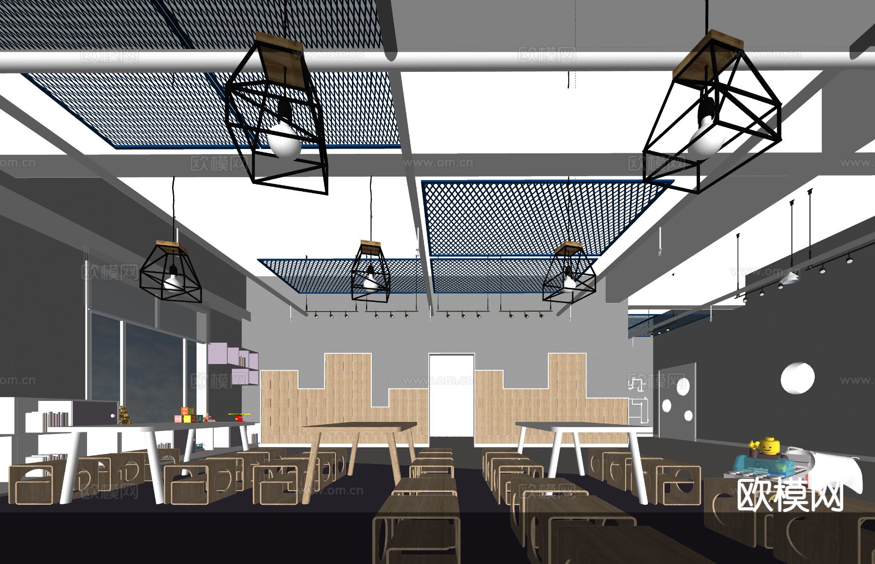 图书馆su模型下载（渲染图1）