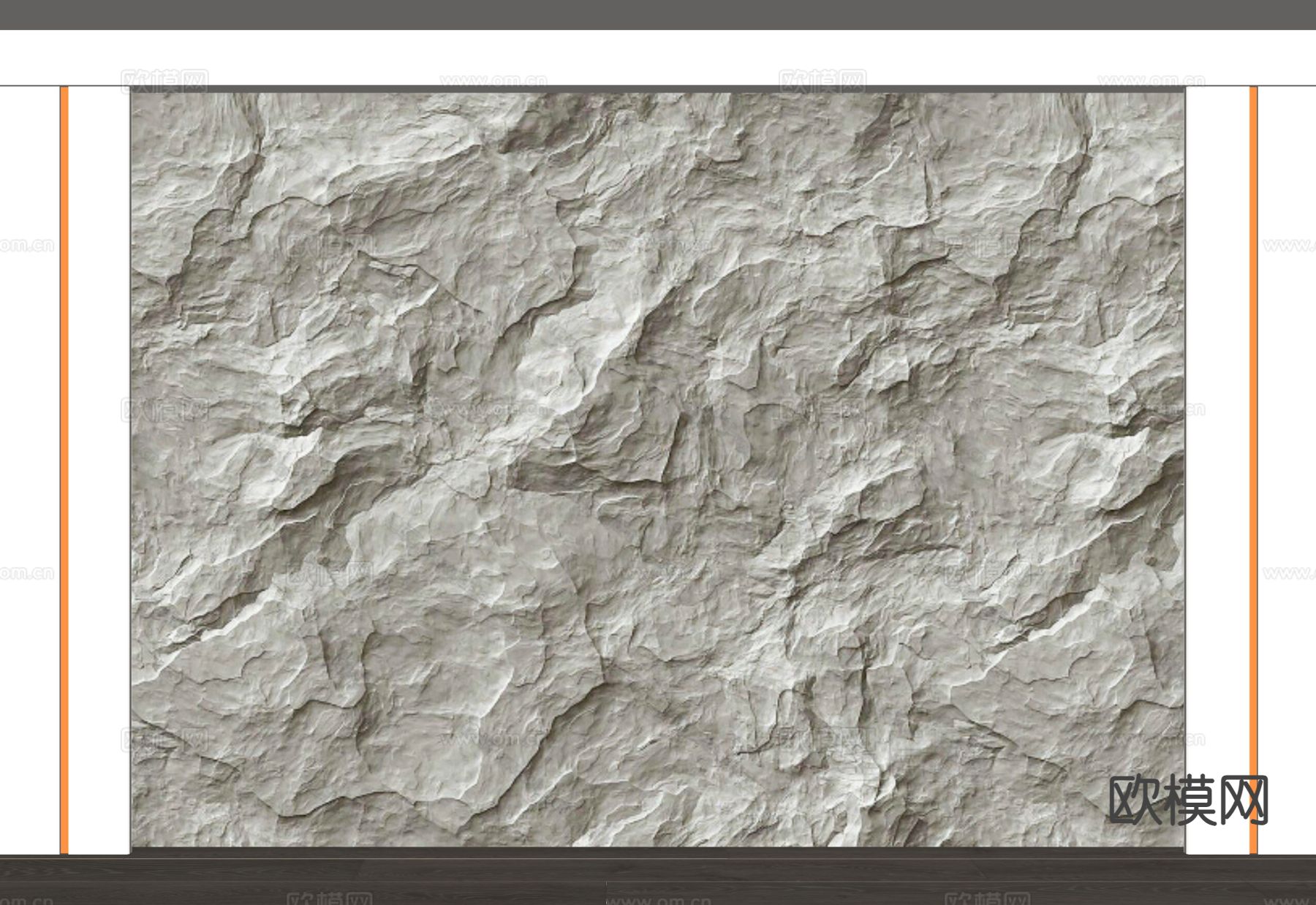 毛石背景墙su模型