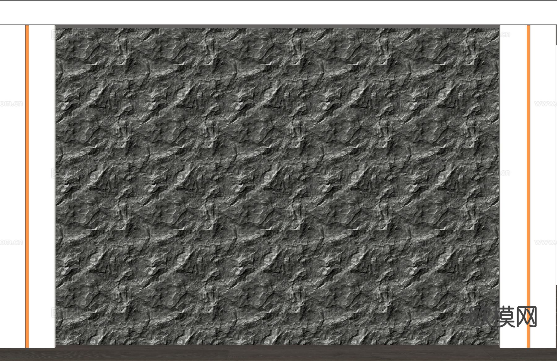 毛石背景墙su模型