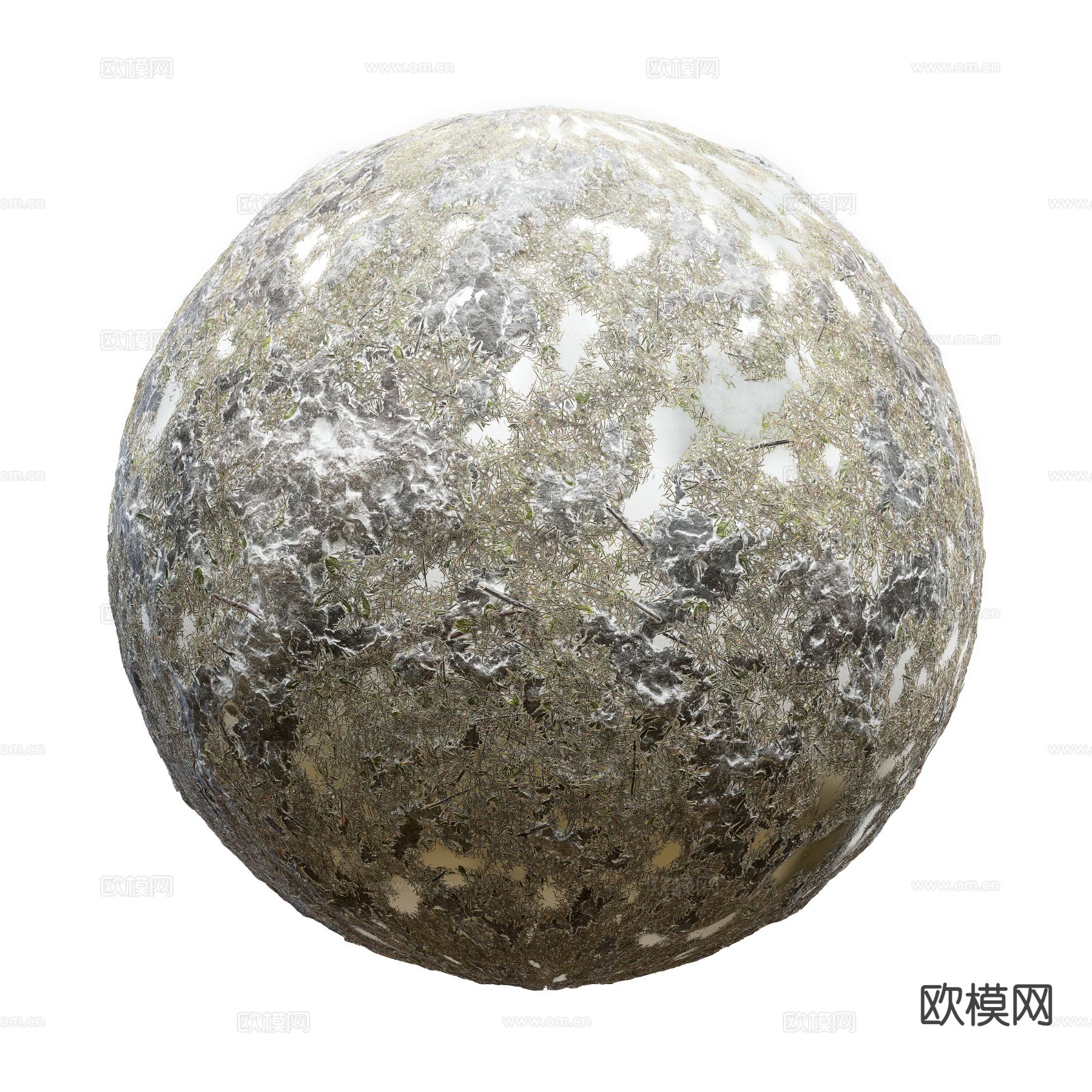 现代草坪 草地 户外草地 花草绿茵3d模型下载（渲染图2）