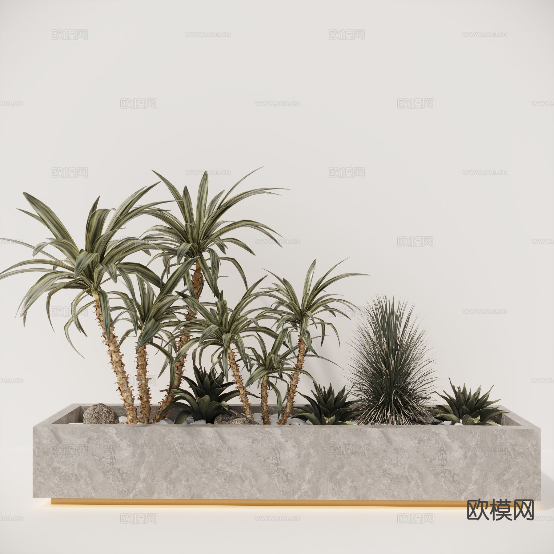 植物造景 植物堆3d模型