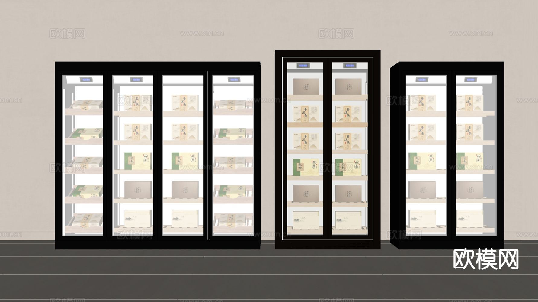 恒温茶叶柜 恒温储物柜su模型