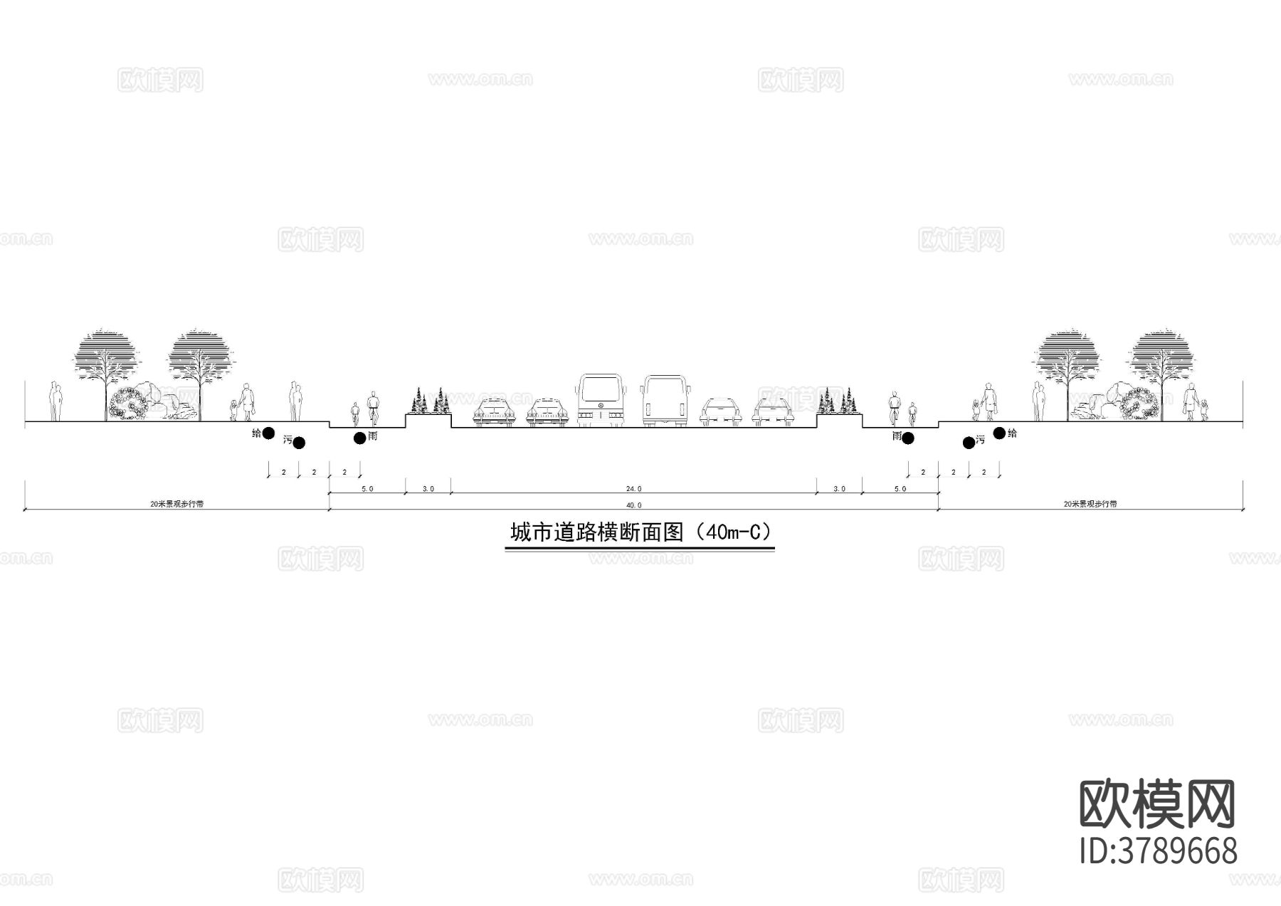 道路断面节点大样图