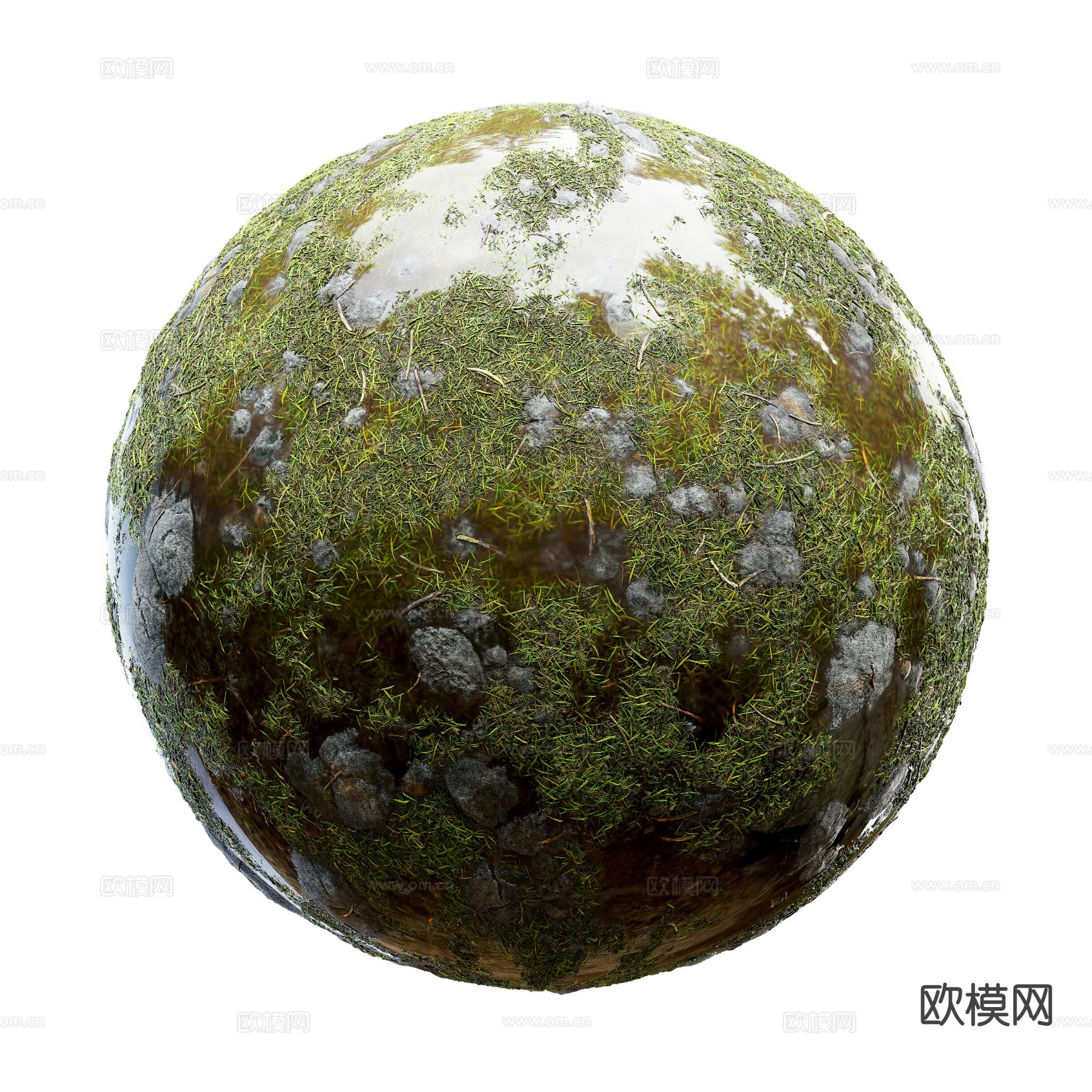 草坪 草地 花草 绿茵3d模型