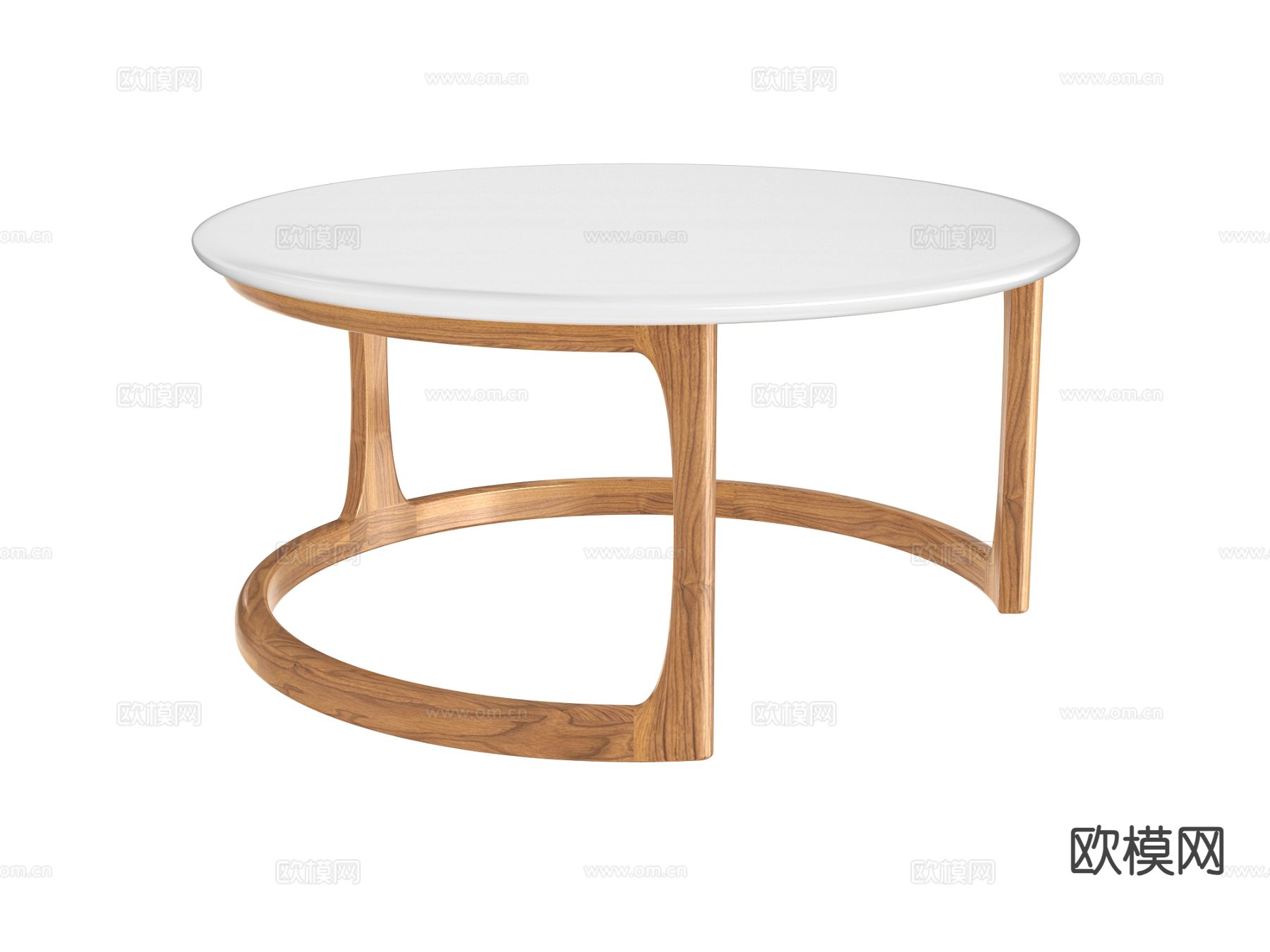 现代实木茶几3d模型下载