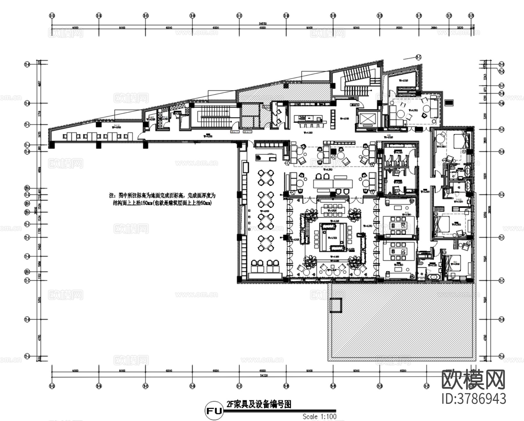 琚瑸-北京玺萌壹号园别墅会所CAD施工图