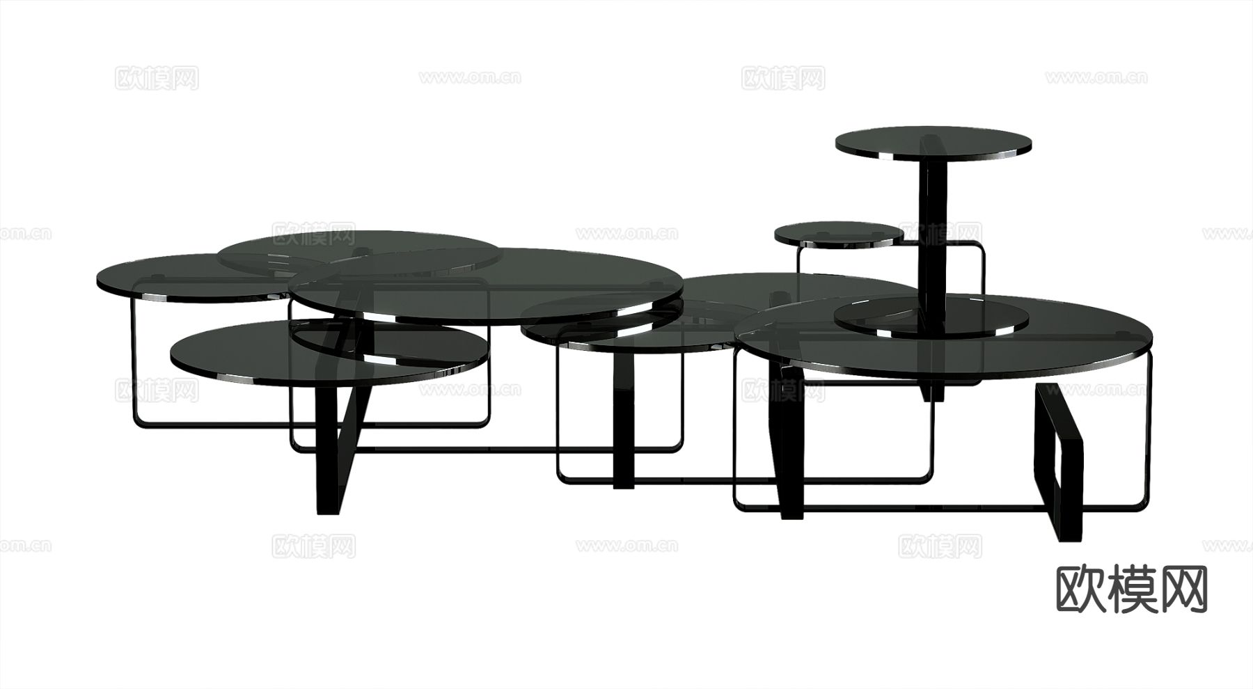 现代茶几3d模型下载