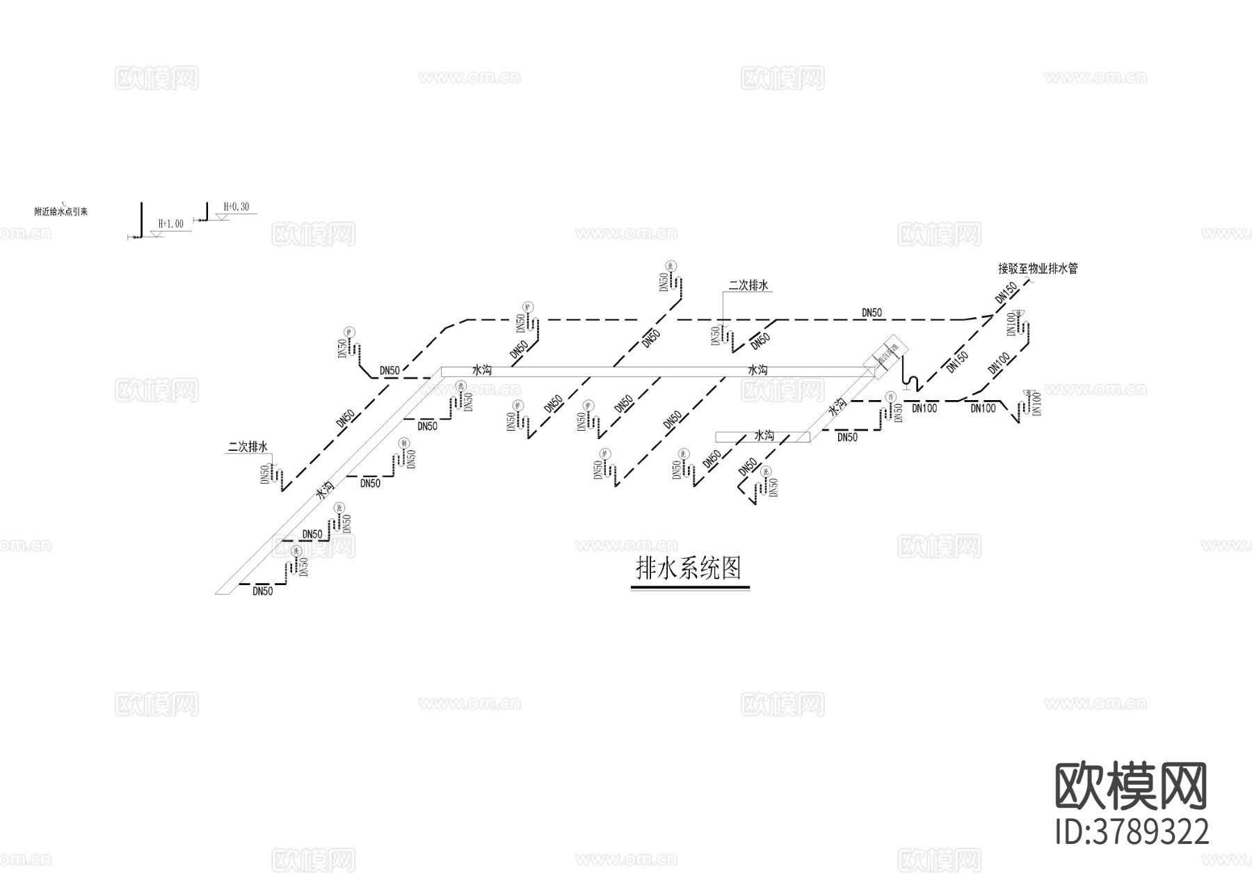 肉面馆厨房CAD平面图