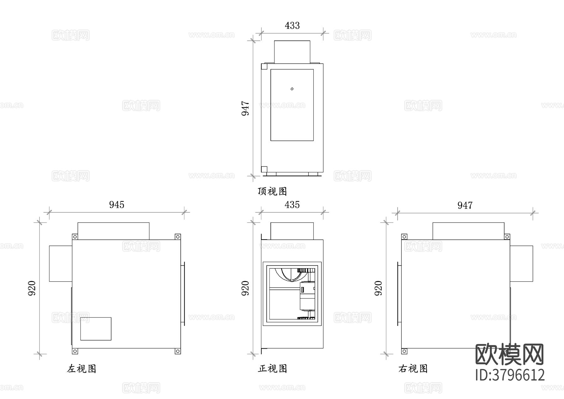 变风量箱cad图库