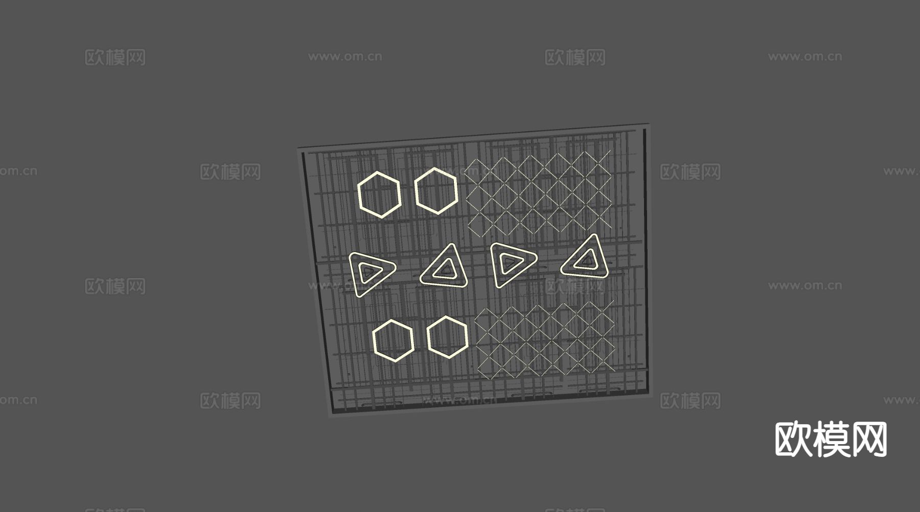 办公吊灯su模型