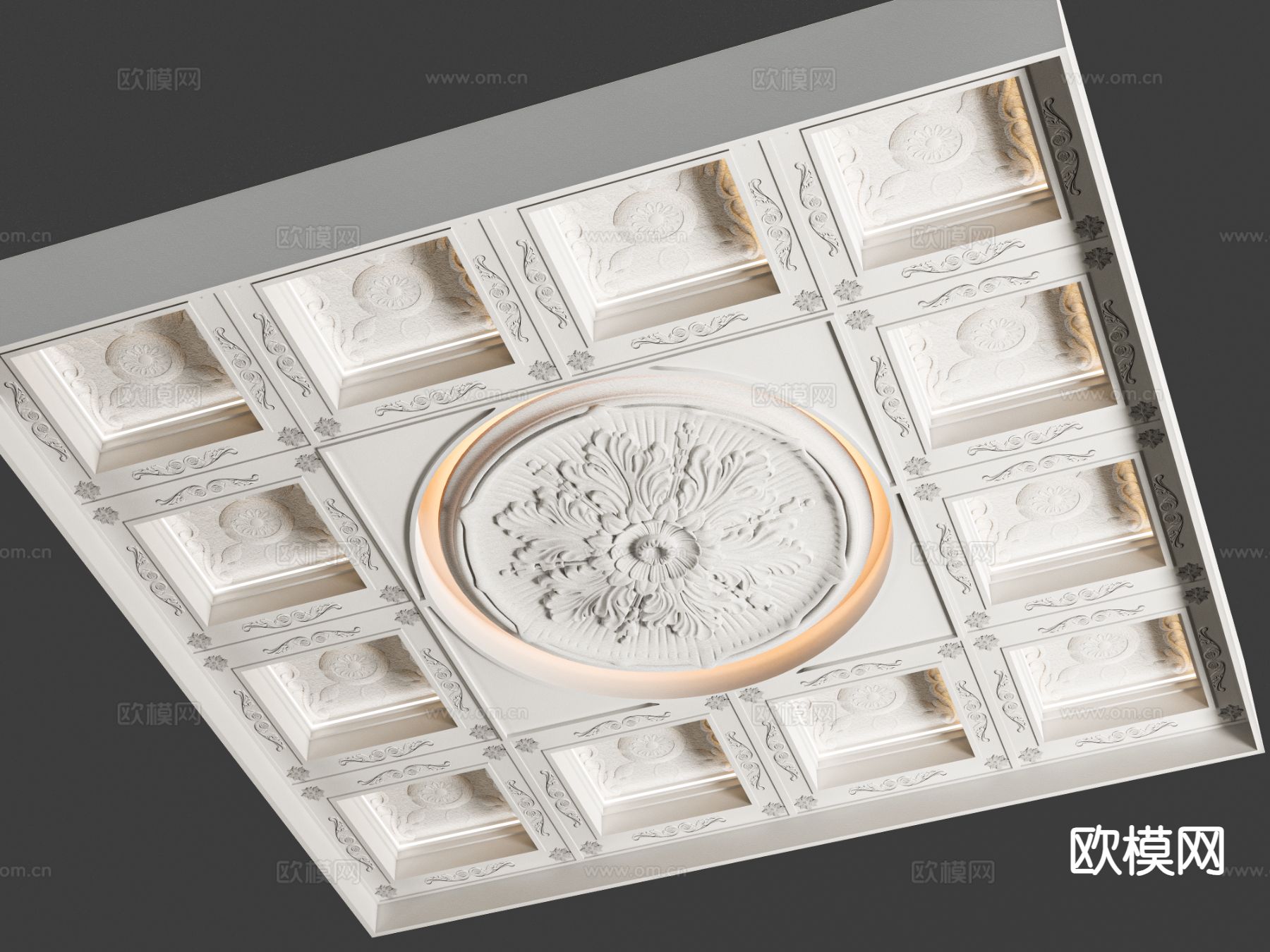 欧式吊顶 造型天花su模型