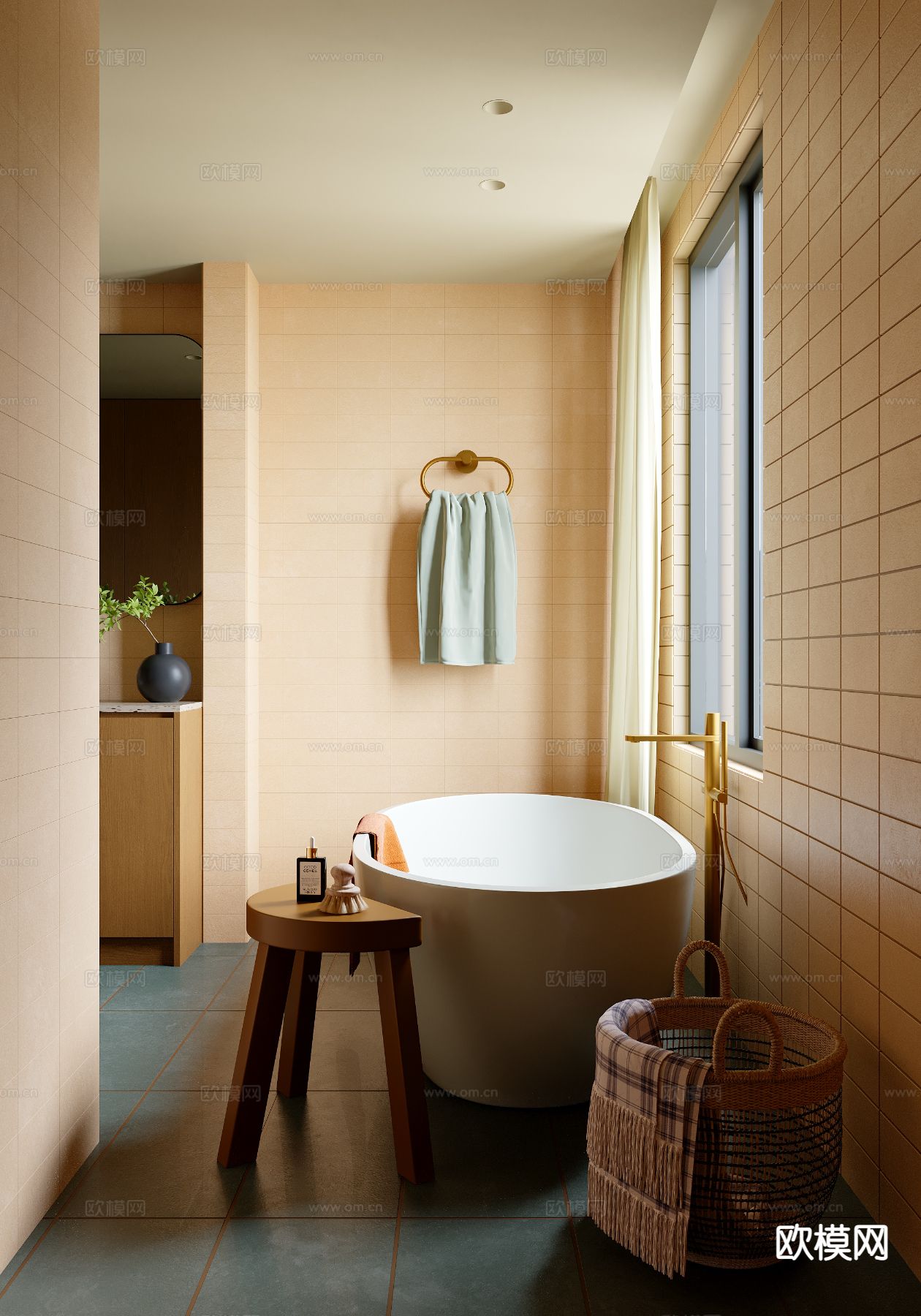 北欧卫生间 浴室su模型下载（渲染图5）