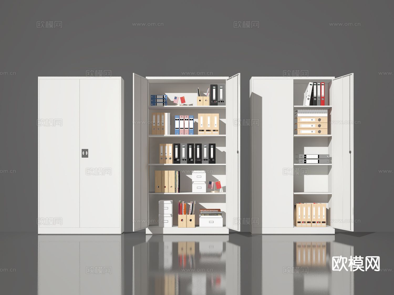 现代文件柜3d模型下载
