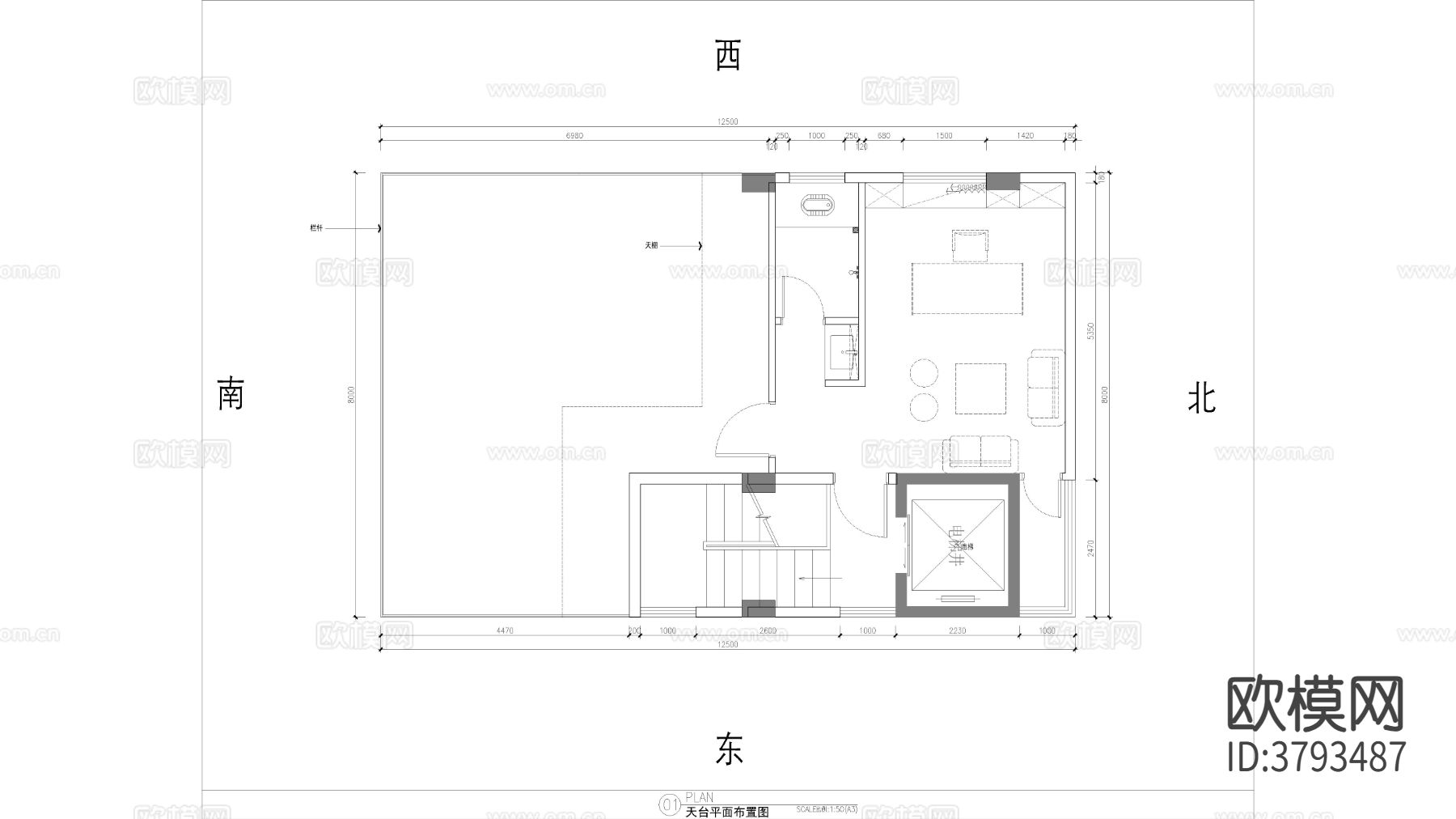 六层别墅CAD施工图