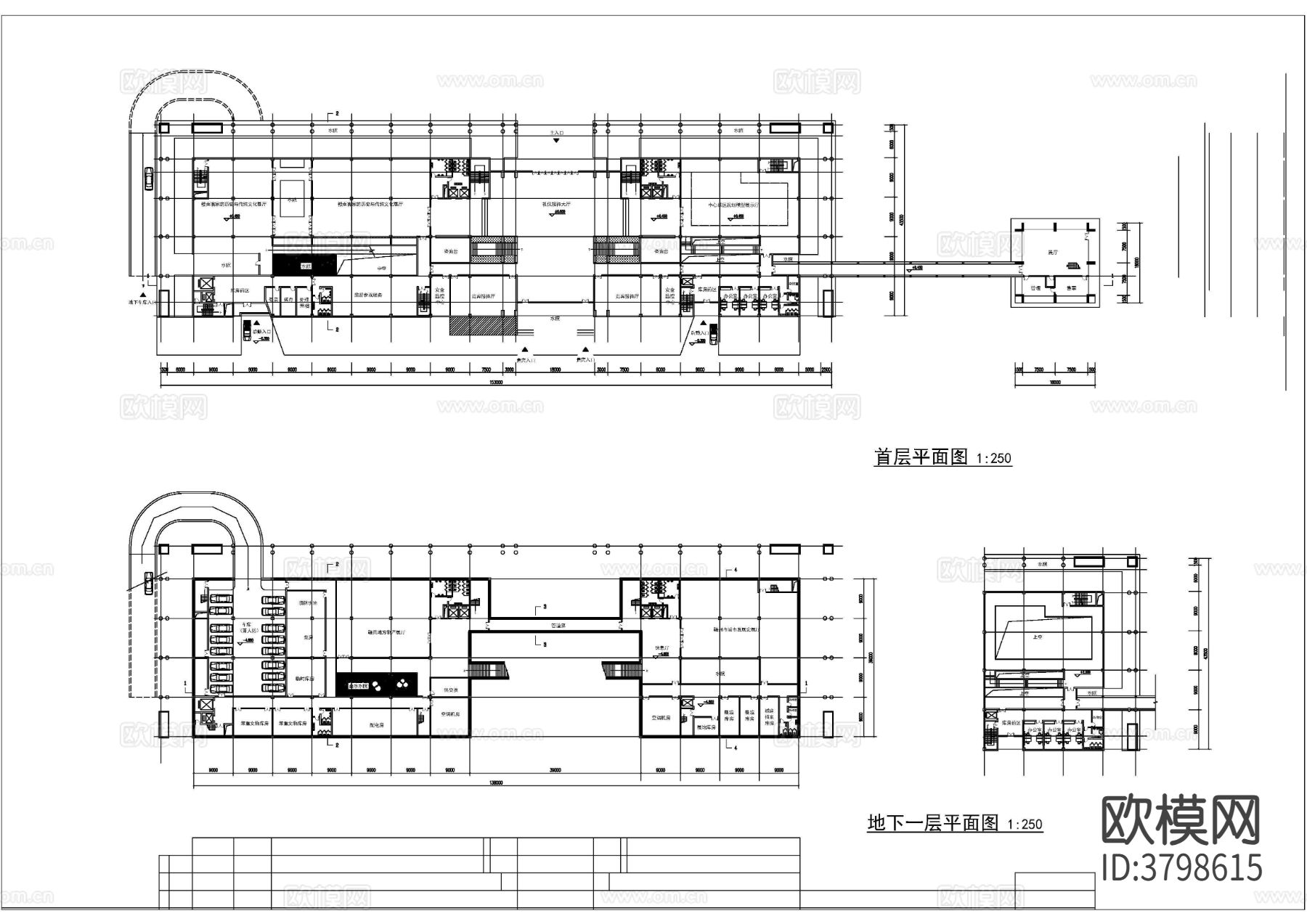 展厅建筑立面CAD施工图