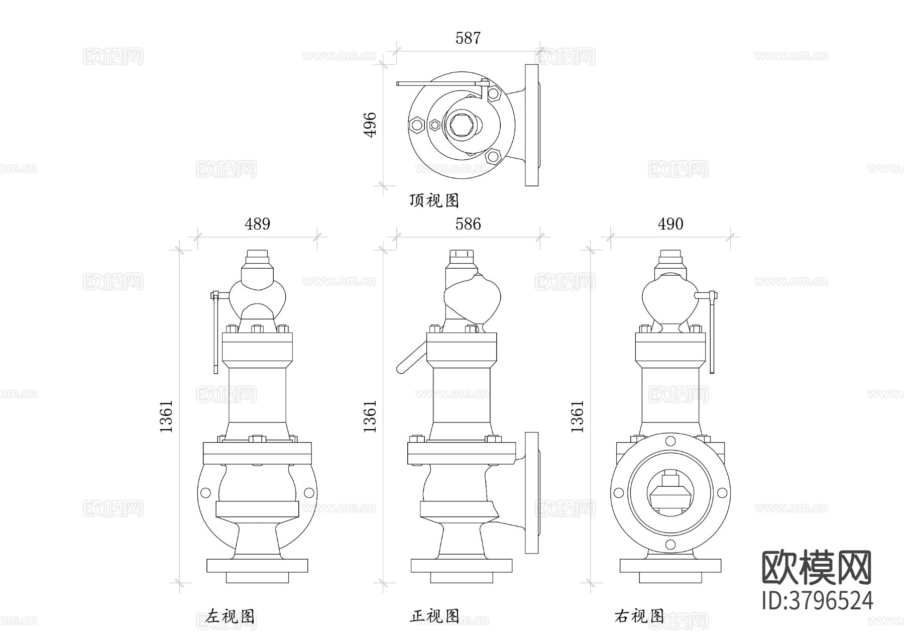 安全阀门cad图库