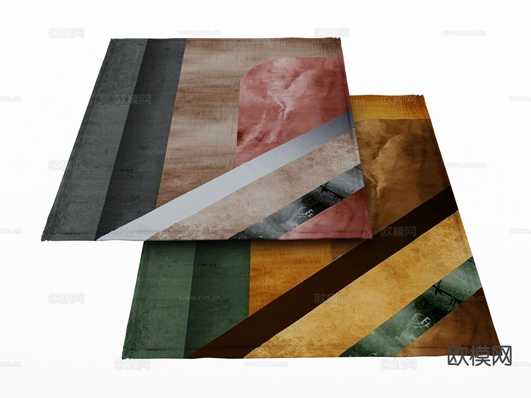 现代地毯su模型下载（渲染图2）