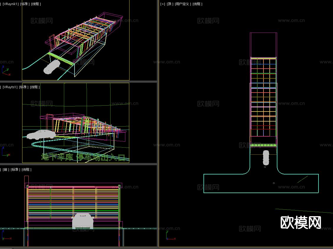 地下车库 停车场出入口3d模型