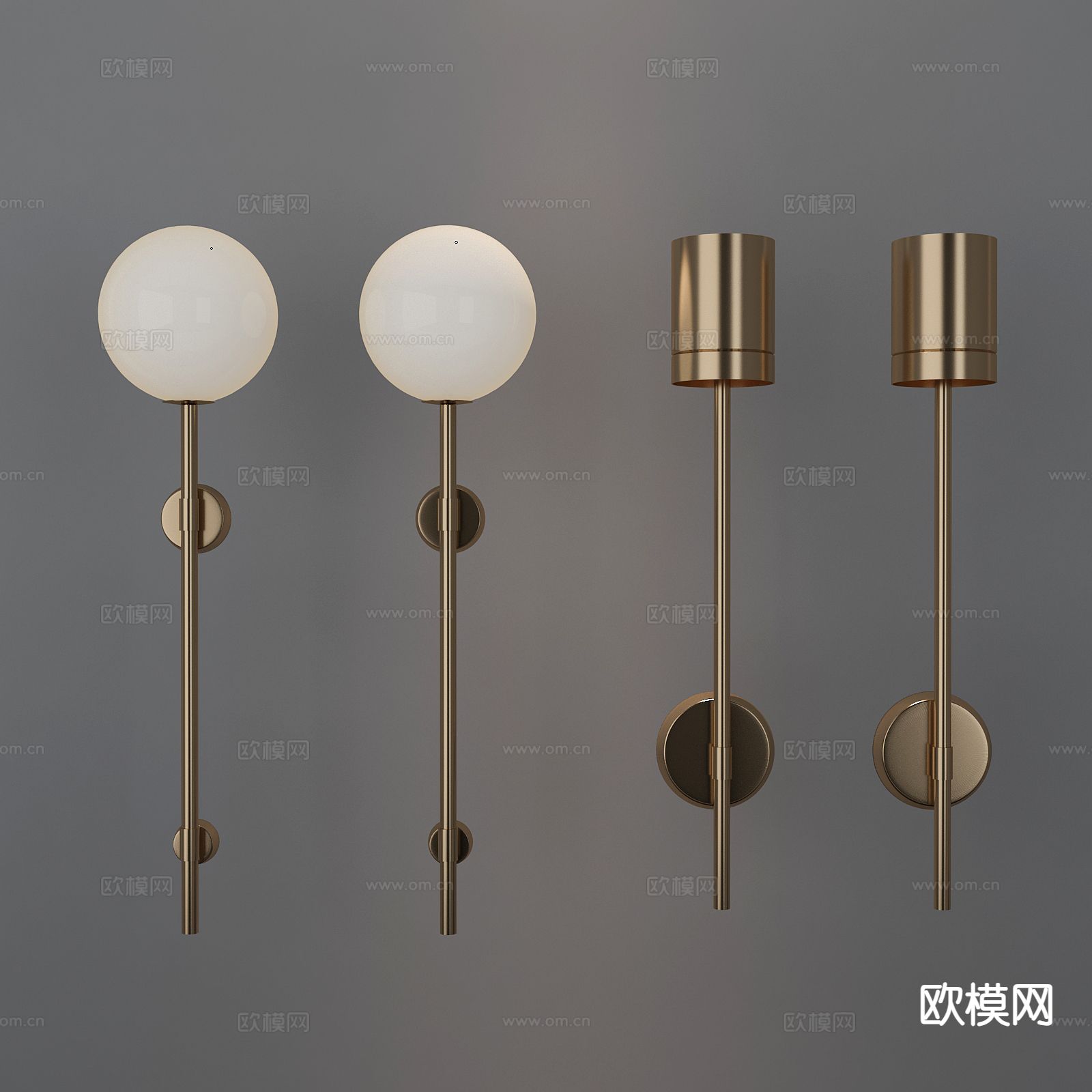 轻奢壁灯3d模型下载