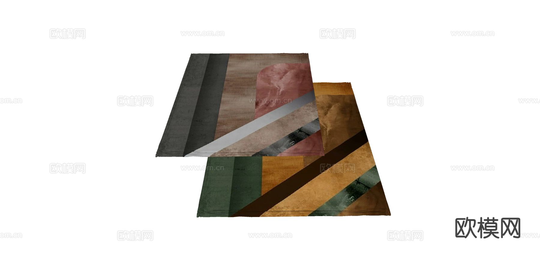现代地毯su模型下载（渲染图1）