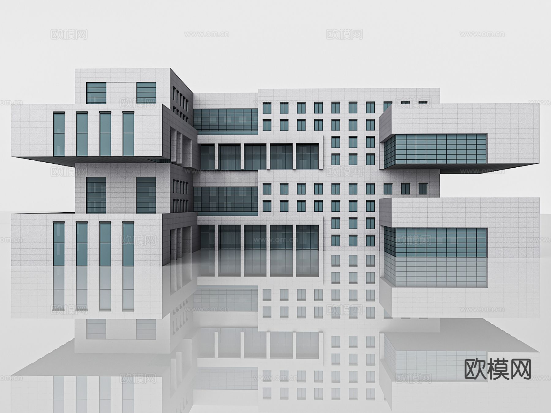 多层办公楼 建筑外观3d模型