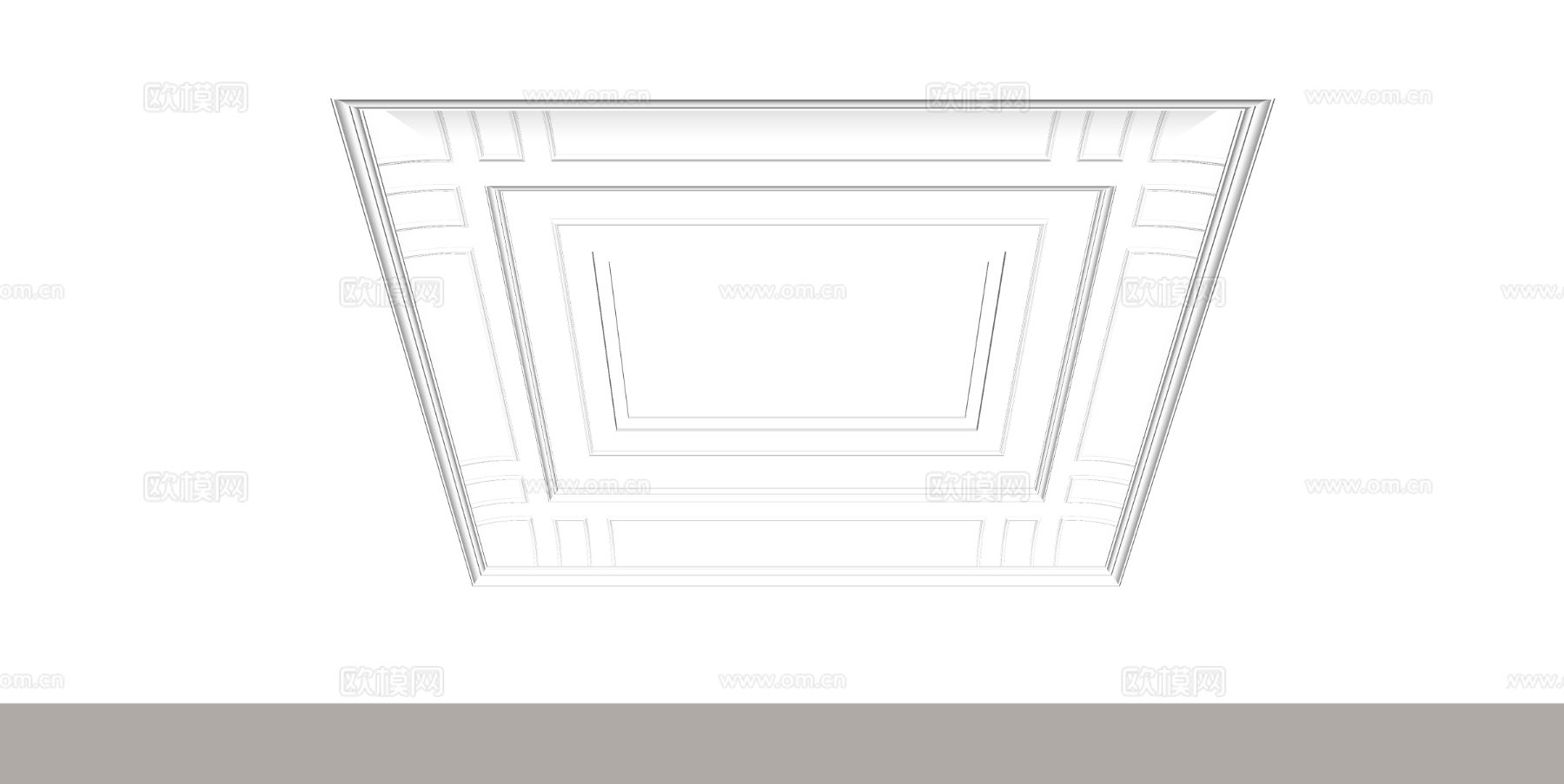 欧式天花吊顶su模型