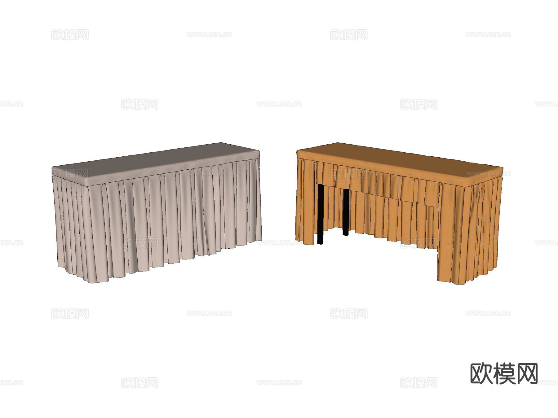 会议桌布 台桌裙su模型