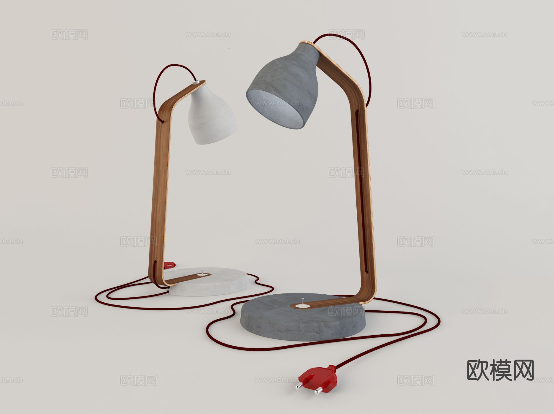 工业风台灯3d模型下载