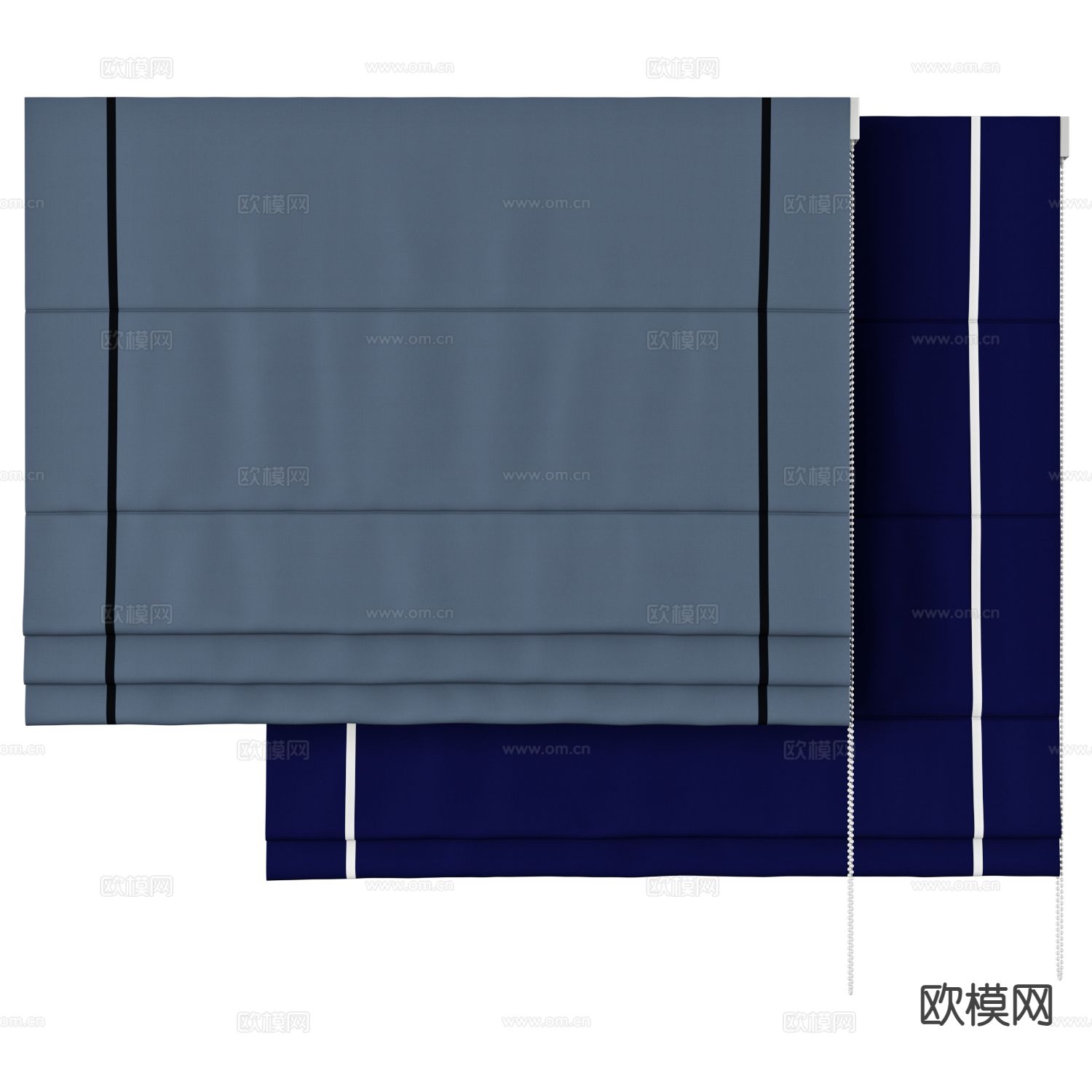 罗马帘 布艺窗帘 拉帘3d模型