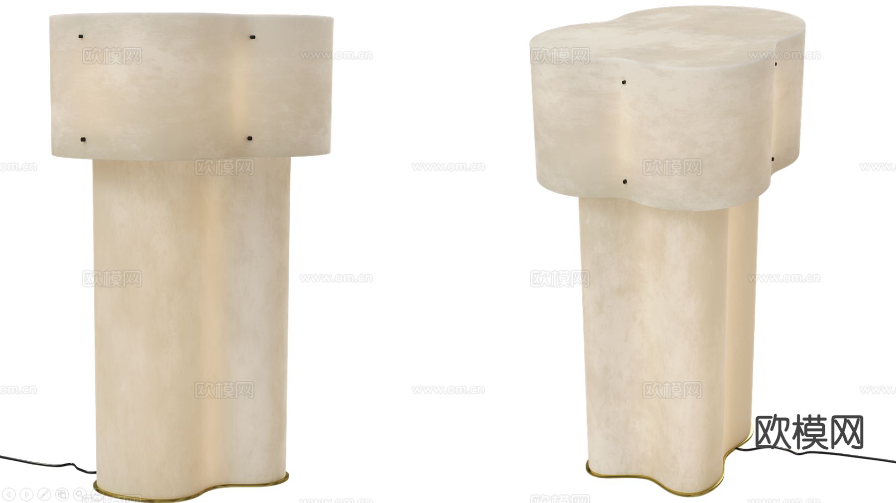 欧式落地灯 艺术落地灯su模型下载（渲染图2）