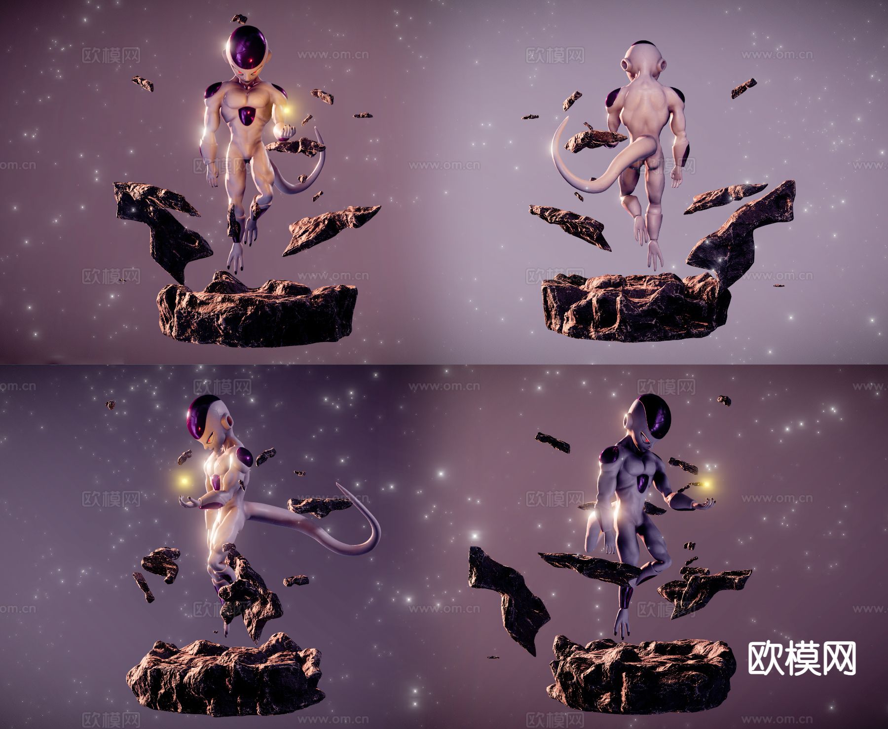 七龙珠弗利沙 动漫人物su模型下载（渲染图2）