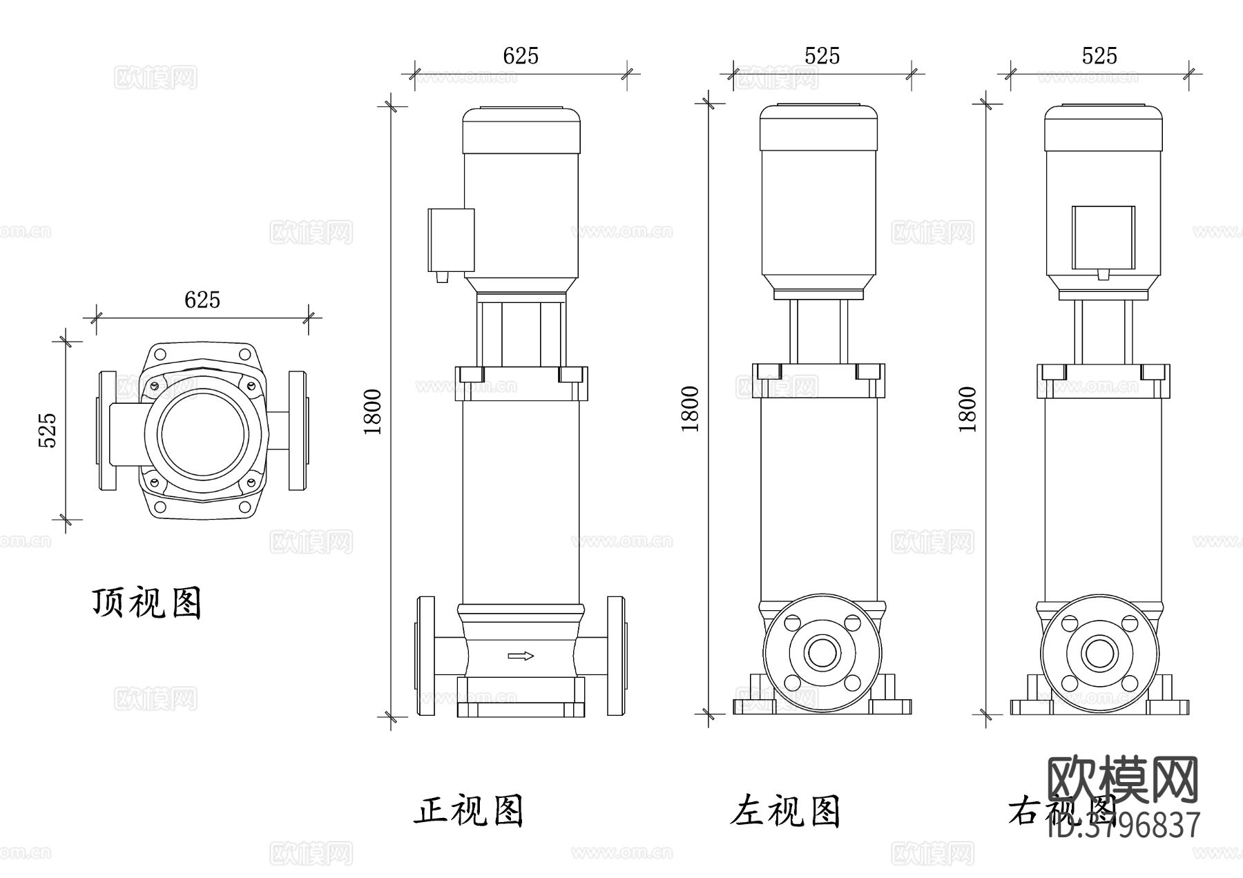 补压泵cad图库