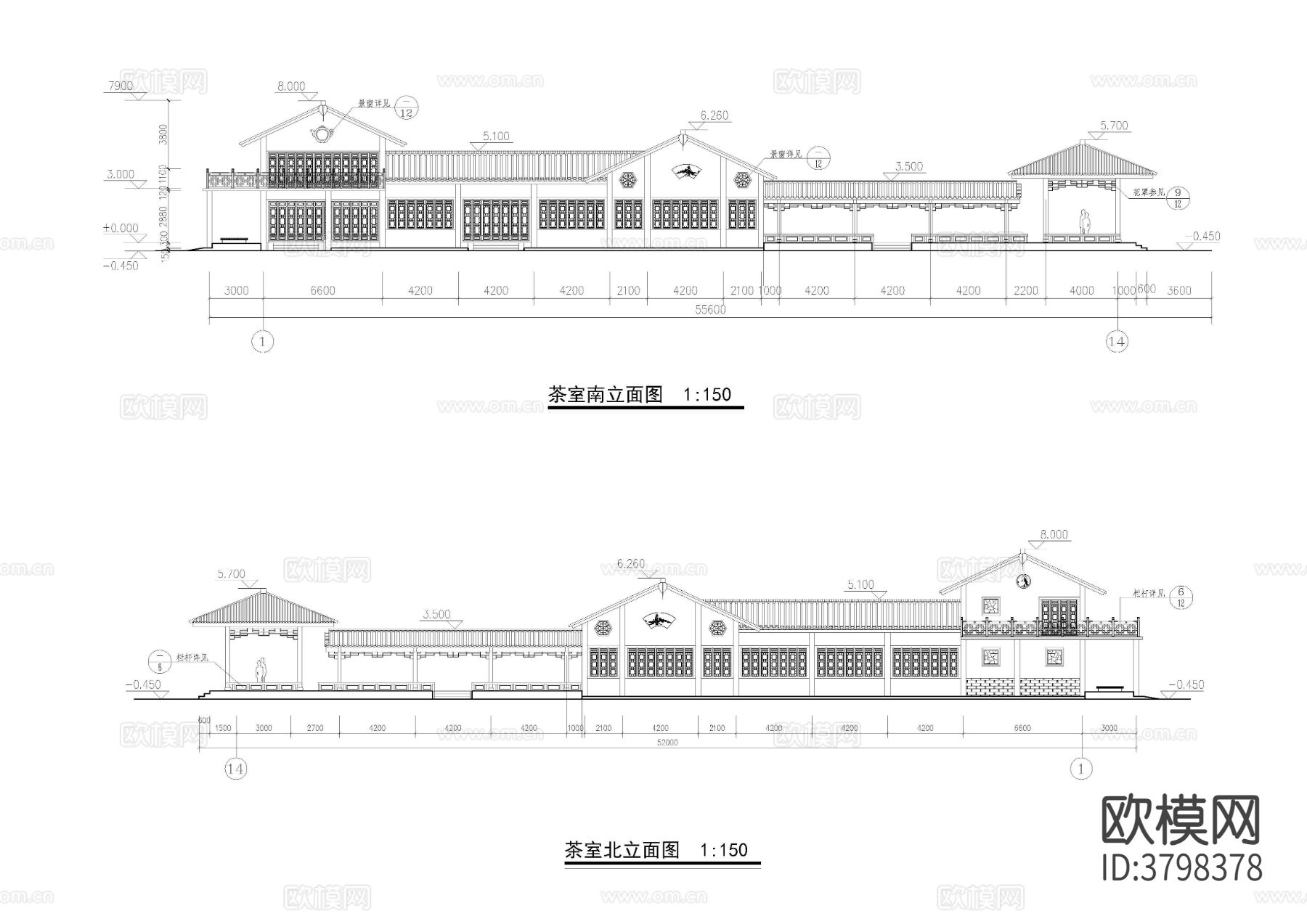 茶室方案图cad施工图