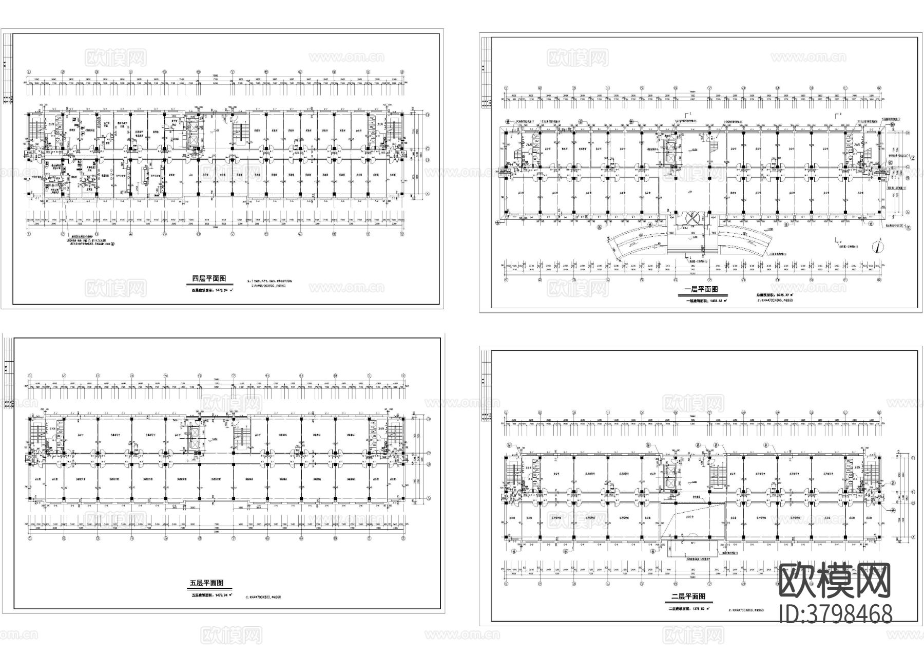 研发大楼建筑CAD施工图下载（渲染图2）