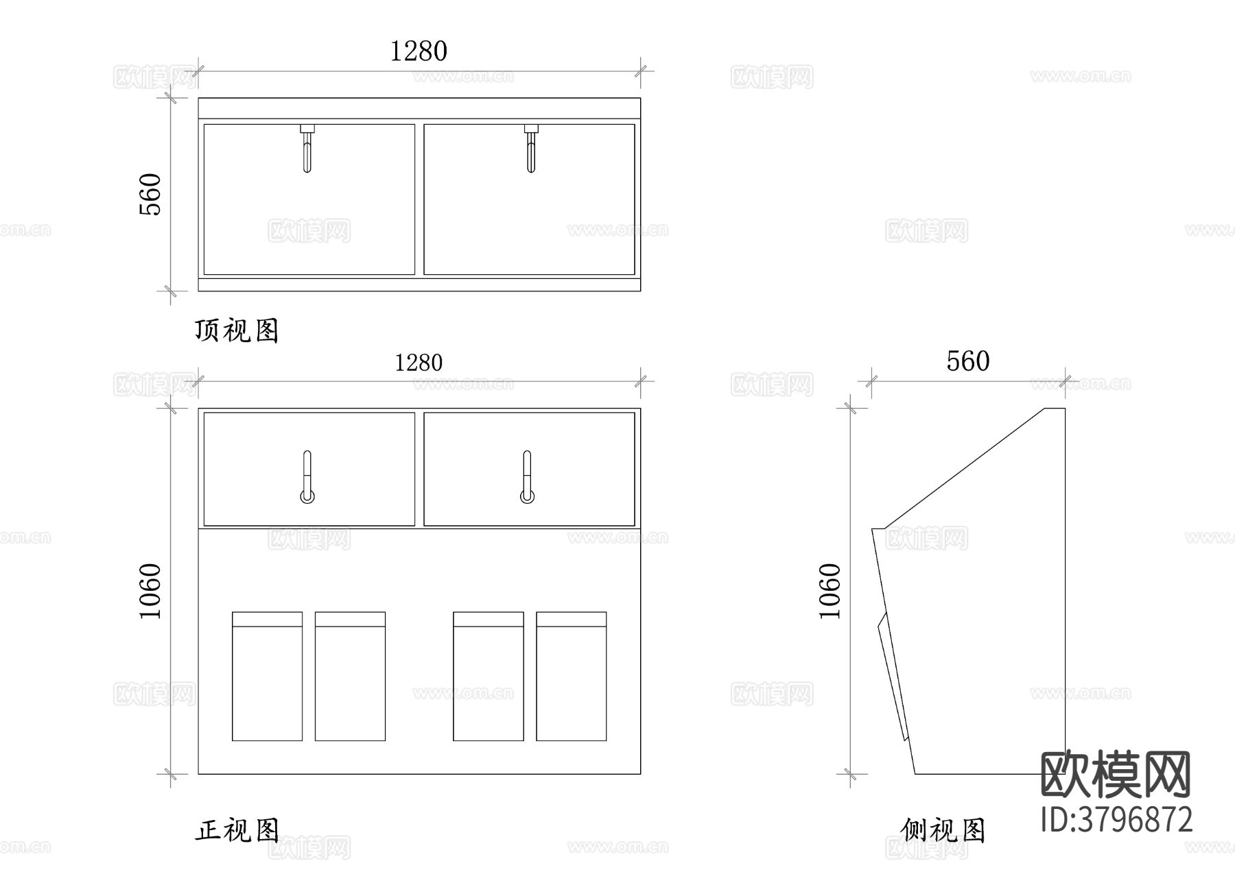 洗水槽cad图库